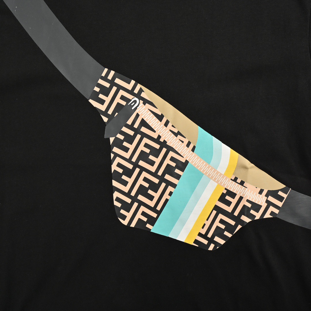 24SS Chest Bag Print Short Sleeve T-Shirt