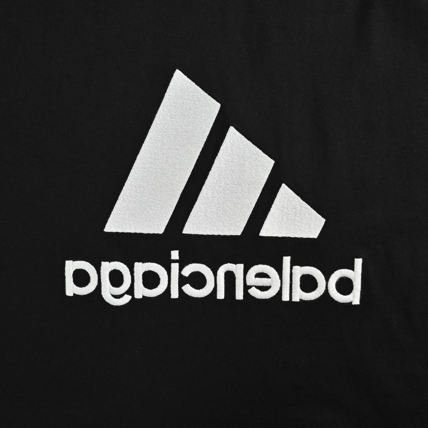 Reversible mirrored embroidered T-shirt