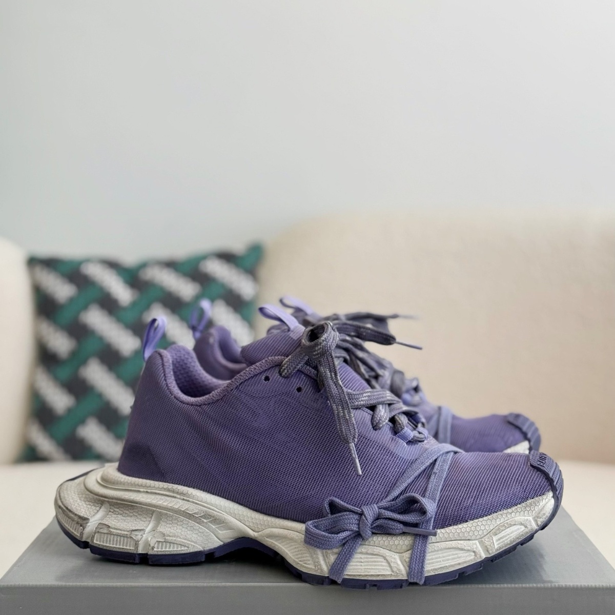 Balenciaga Net Sneaker In Light Purple