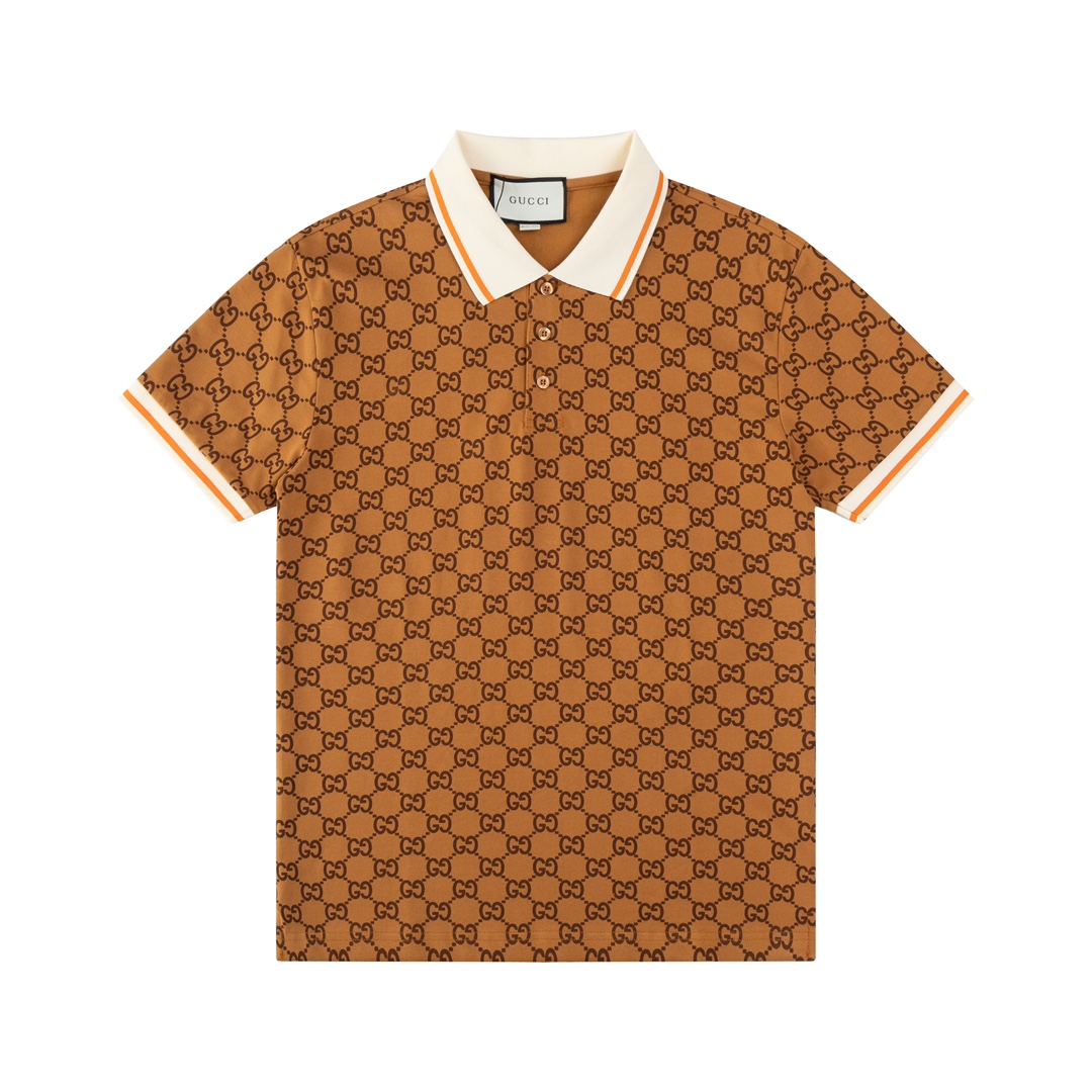 Retro all over print polo shirt