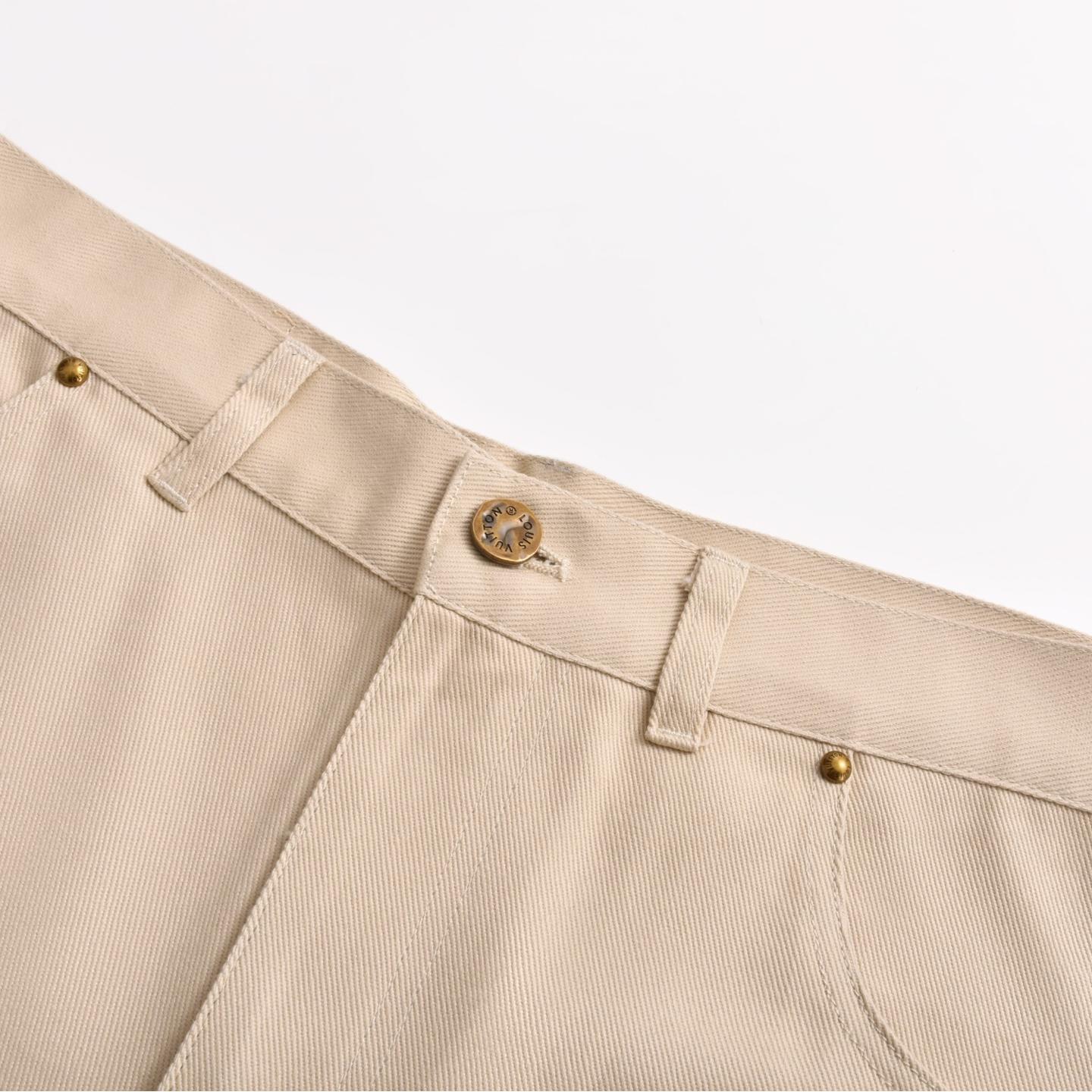 Embossed canvas shorts