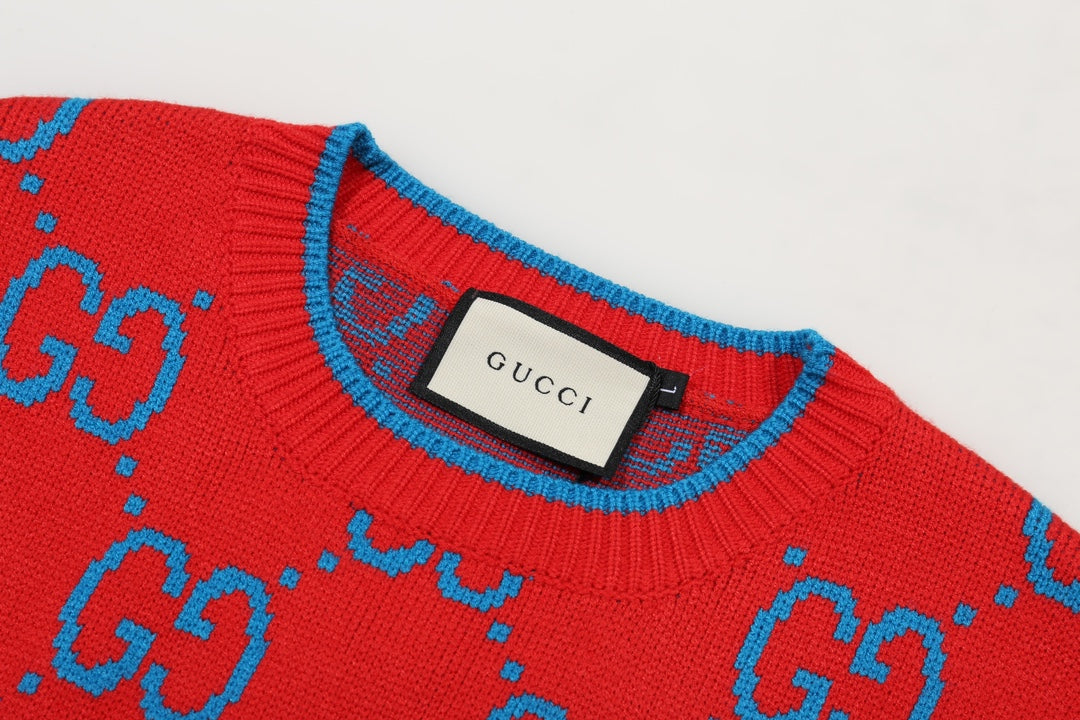 New Alphabet Jacquard Crew-Neck Sweater
