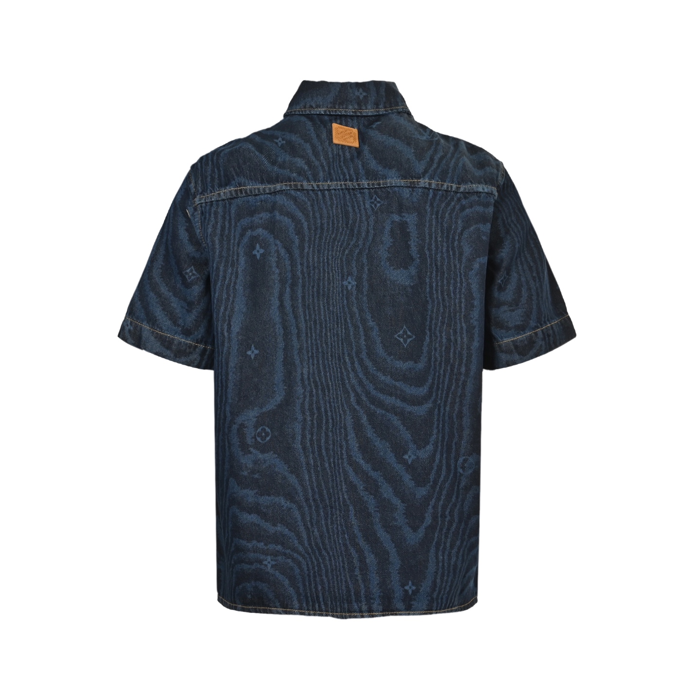 Woodwheel denim short-sleeved shirt