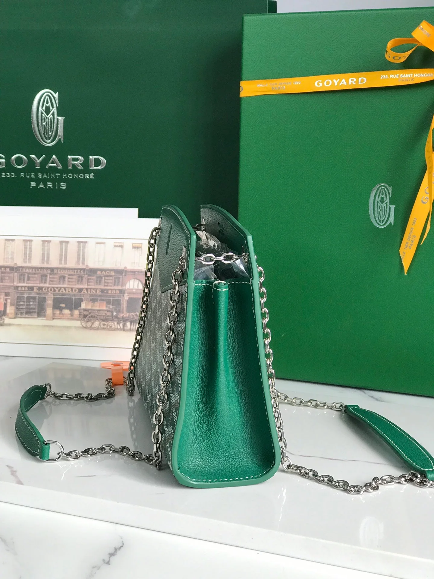 Green Calfskin Structured Mini Bag