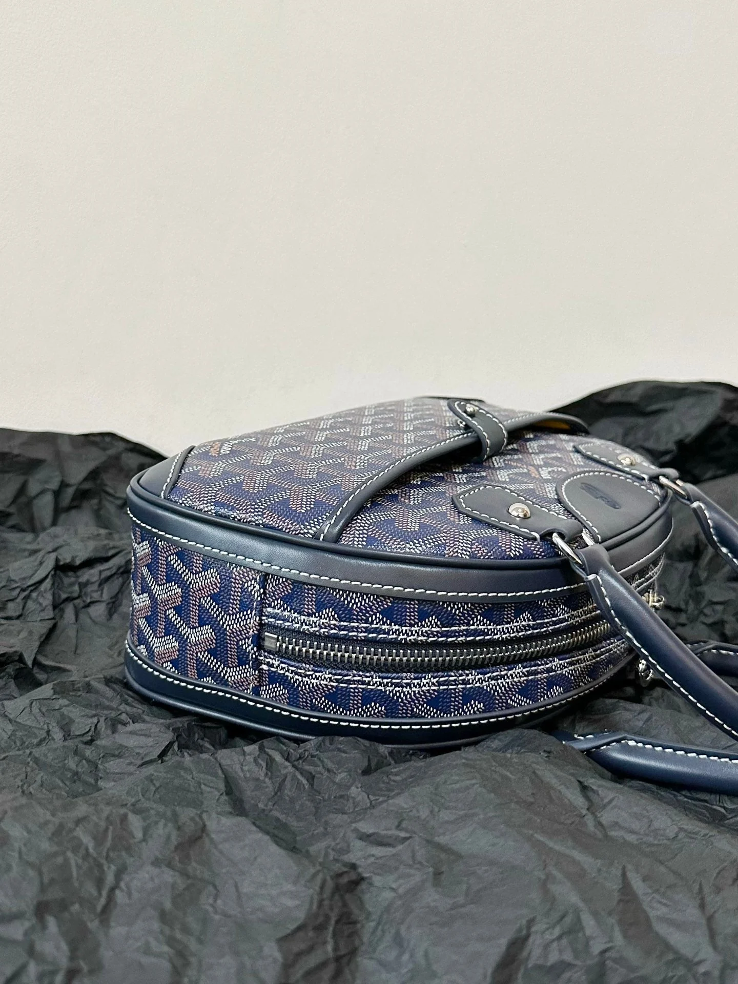 Small Navy Blue Canvas Bowling Ball