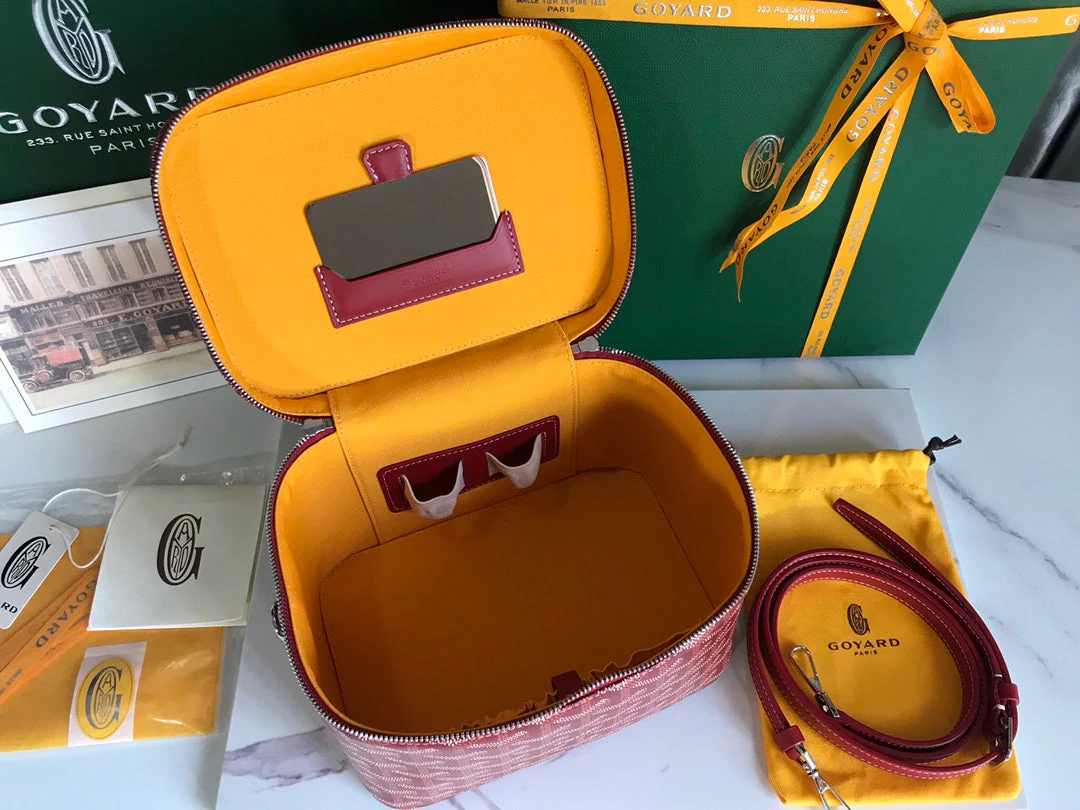 Red Canvas Cosmetic Box