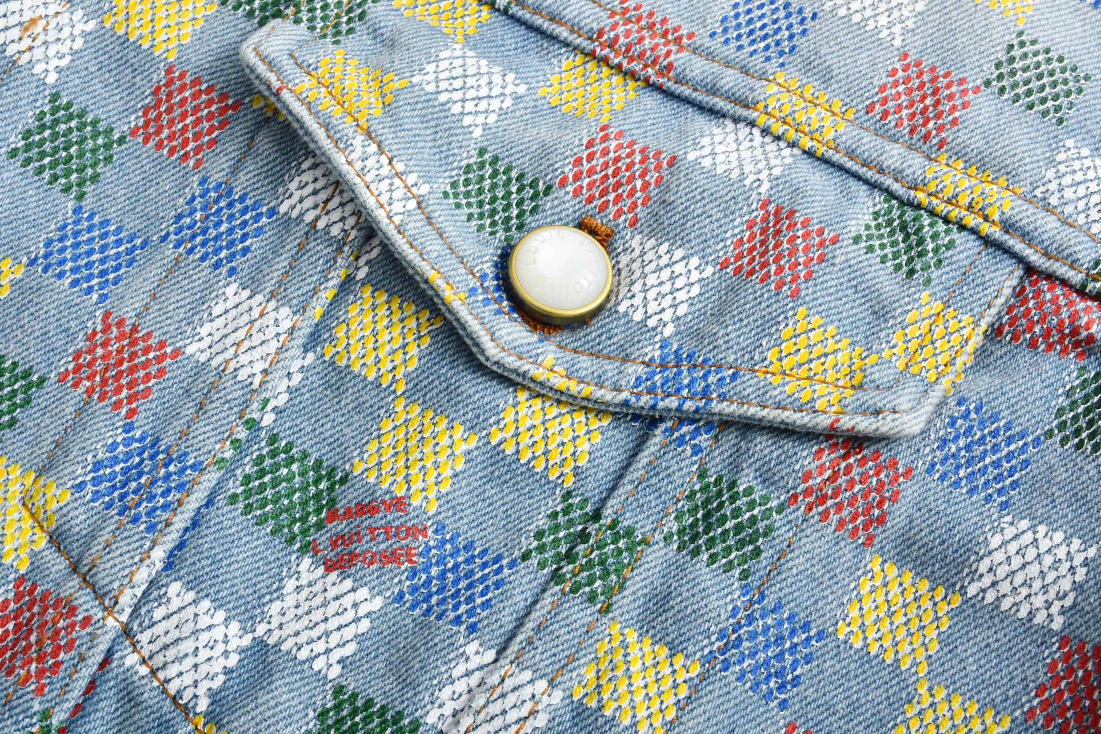 25ss checkered denim jacket