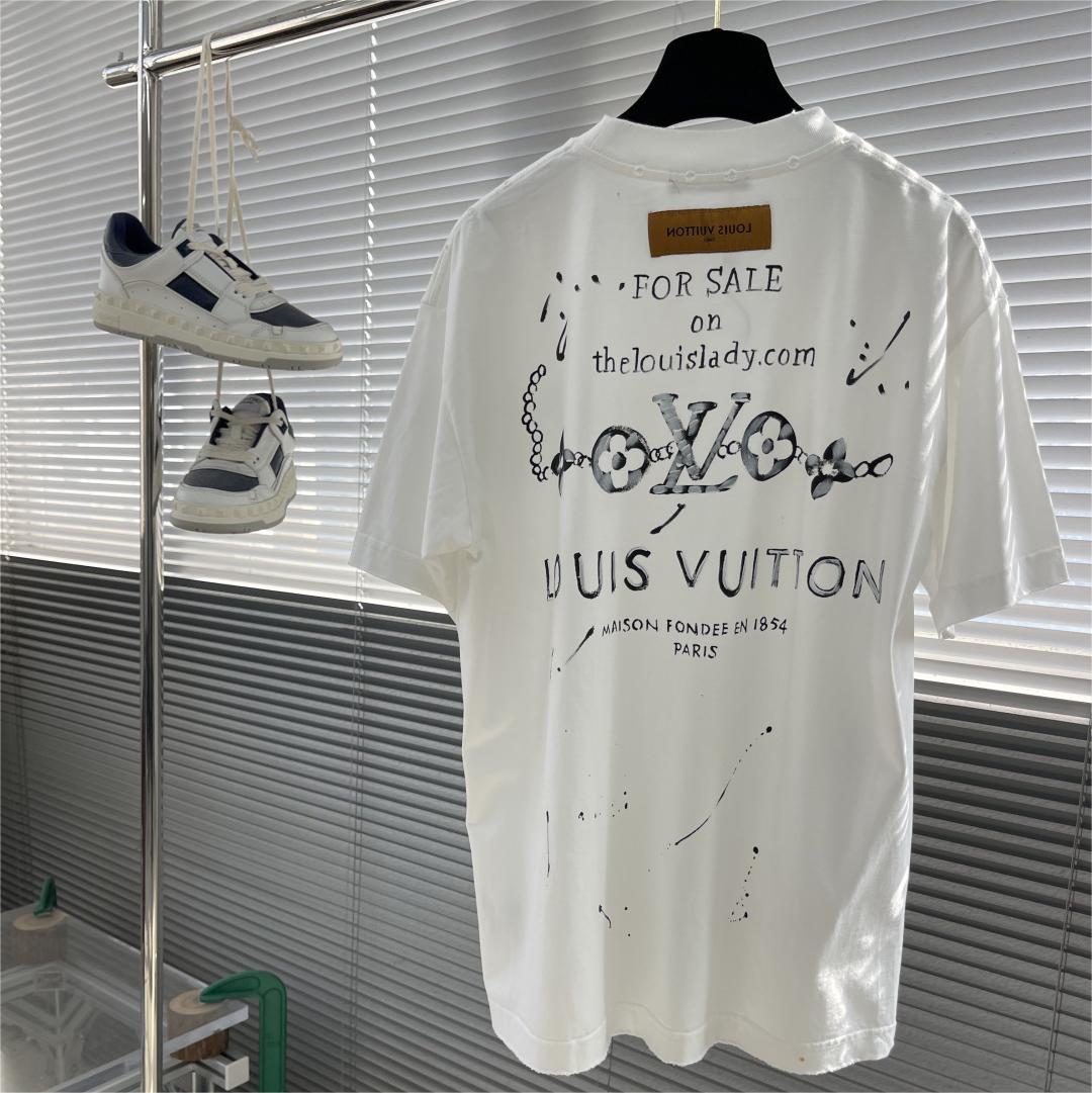 Hand-painted graffiti splash print short-sleeved T-shirt