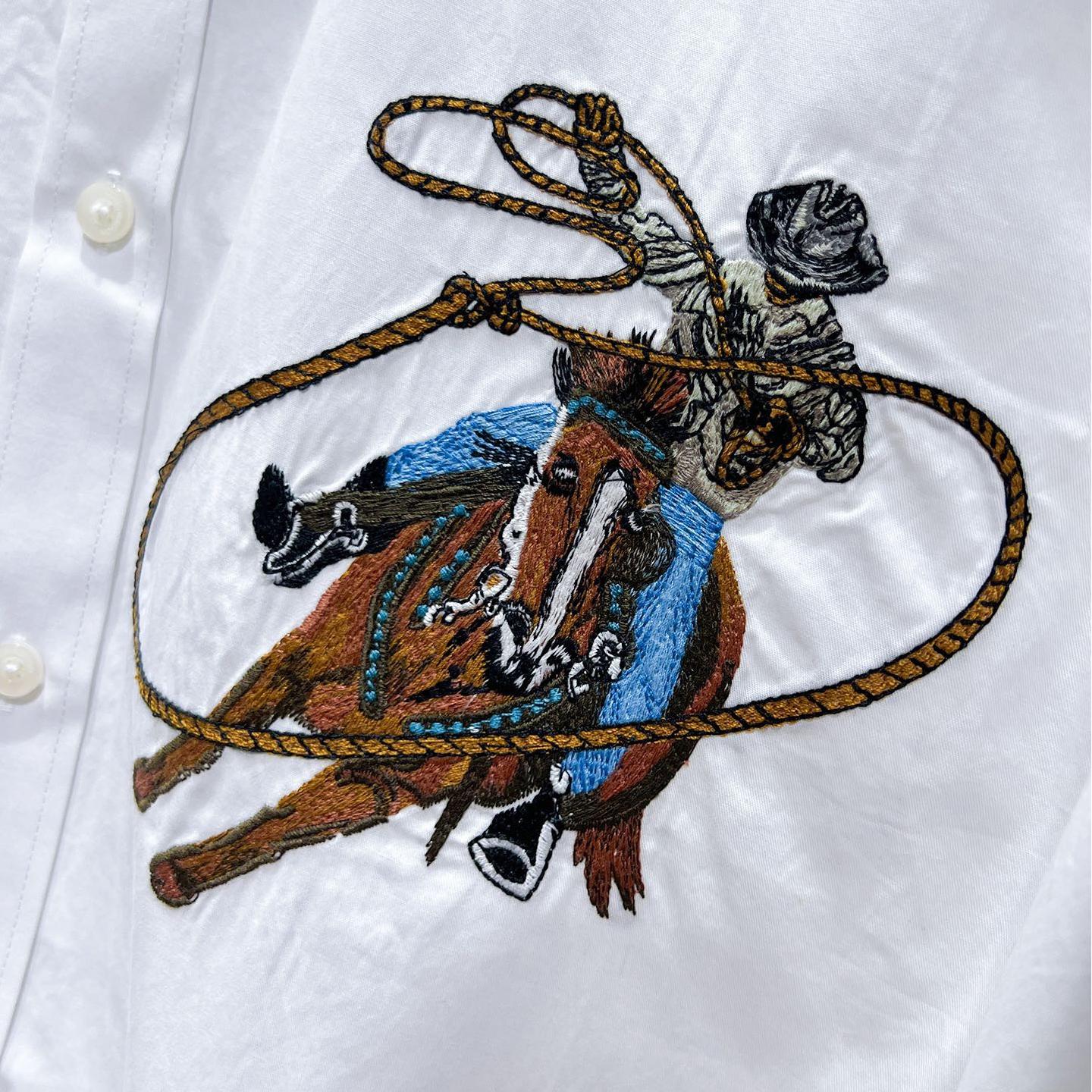 Horse Riding Embroidered Shirt