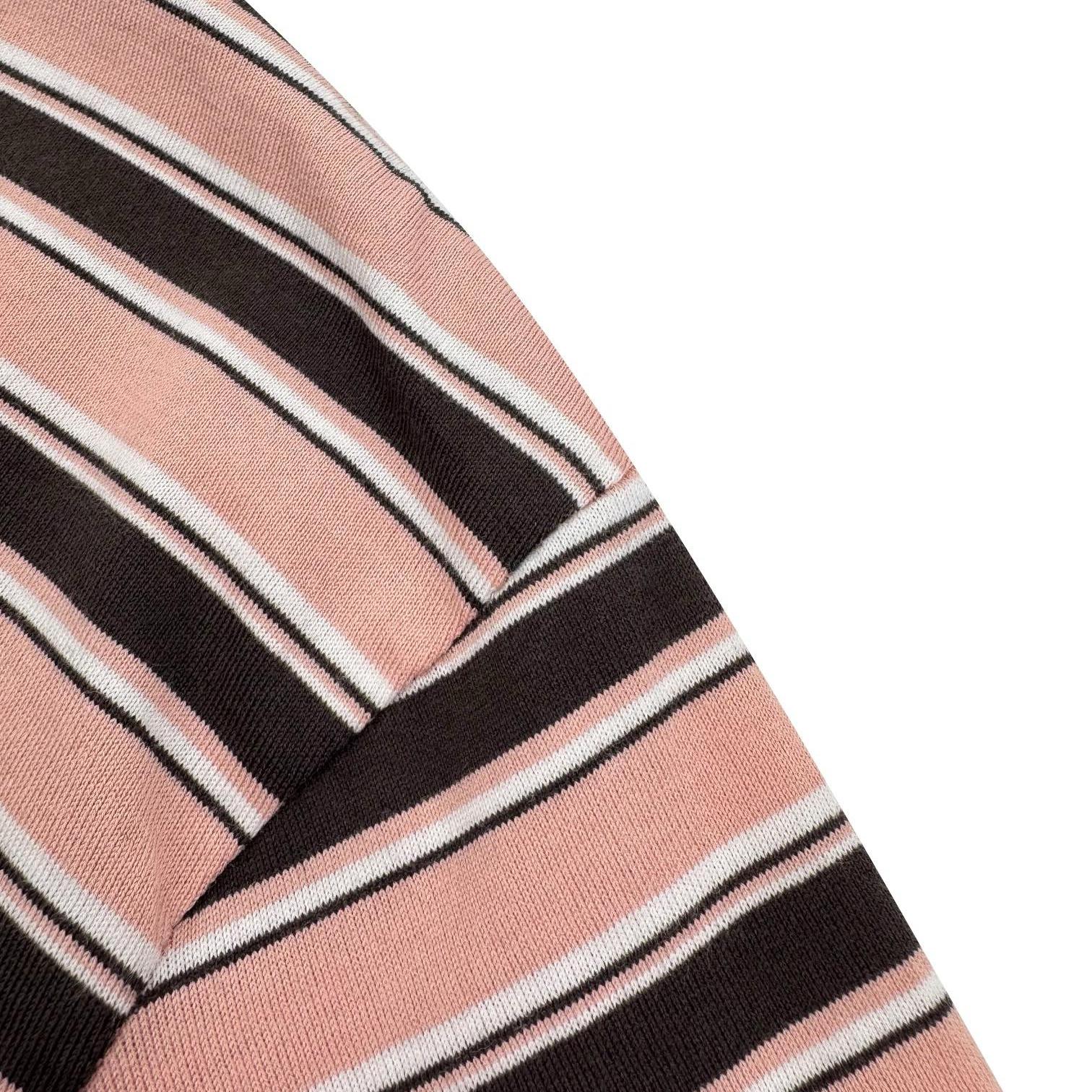 Label striped short sleeves