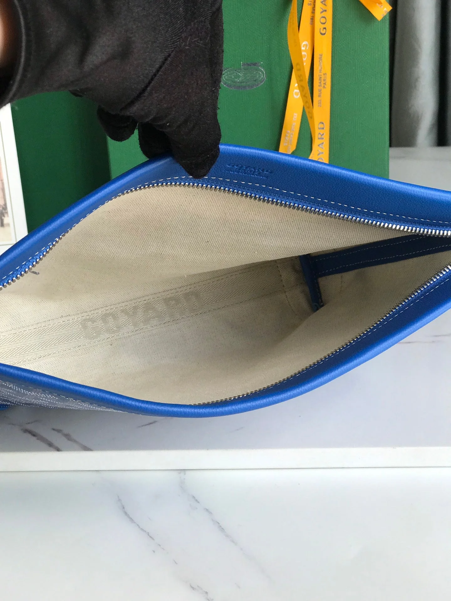 24 In Blue Lambskin And Canvas