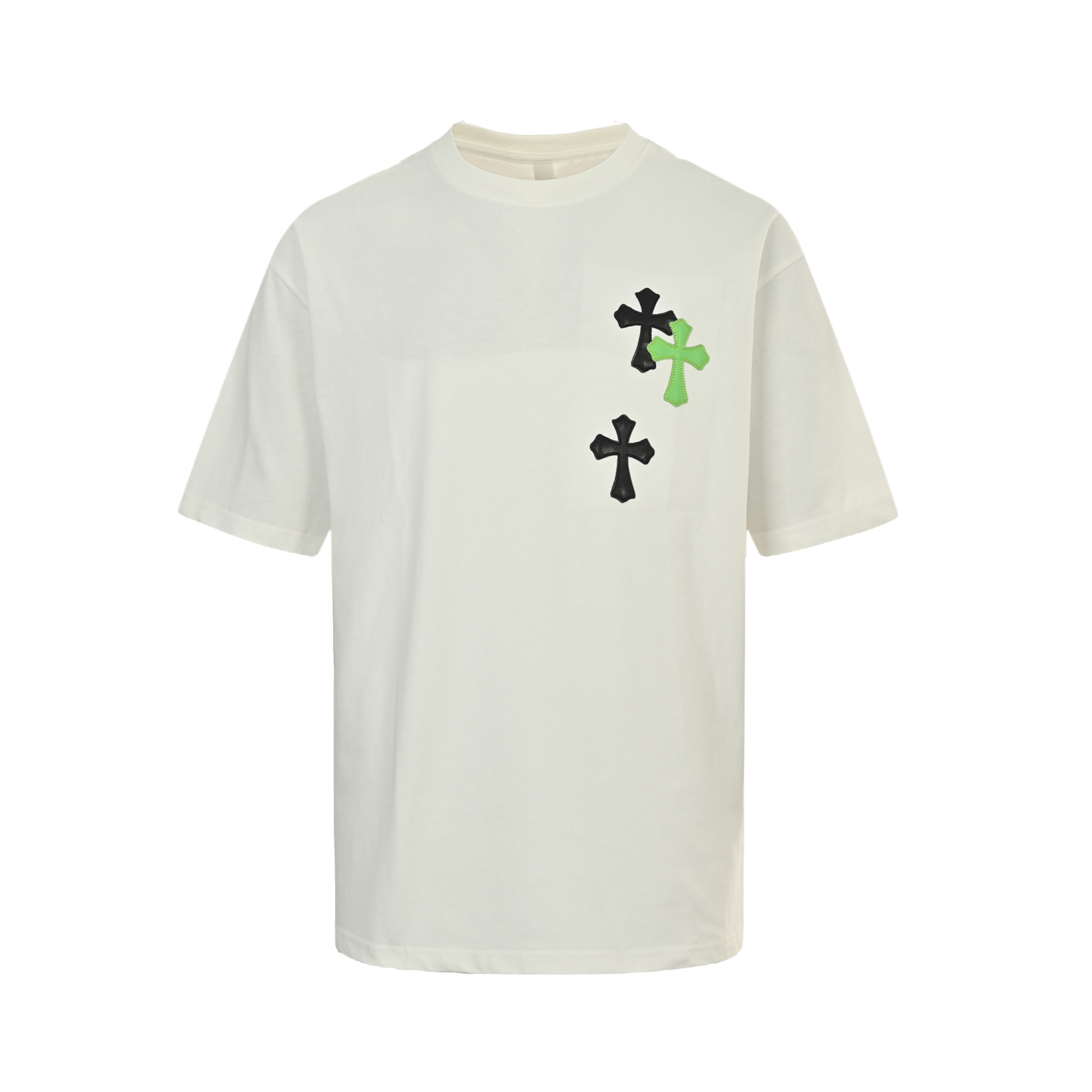 Fluorescent cross short-sleeved shirt