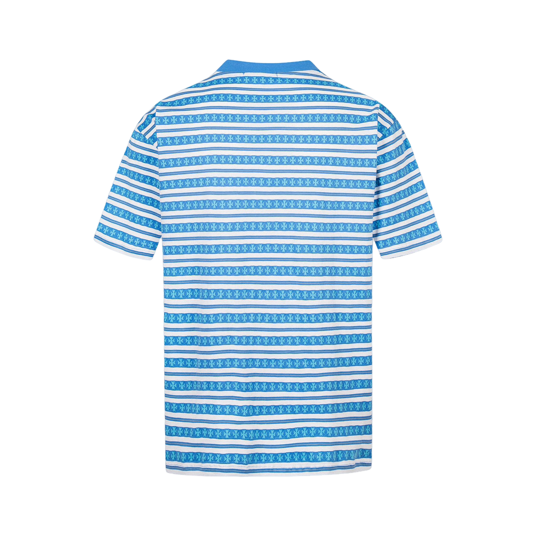 Embroidered striped T-shirt