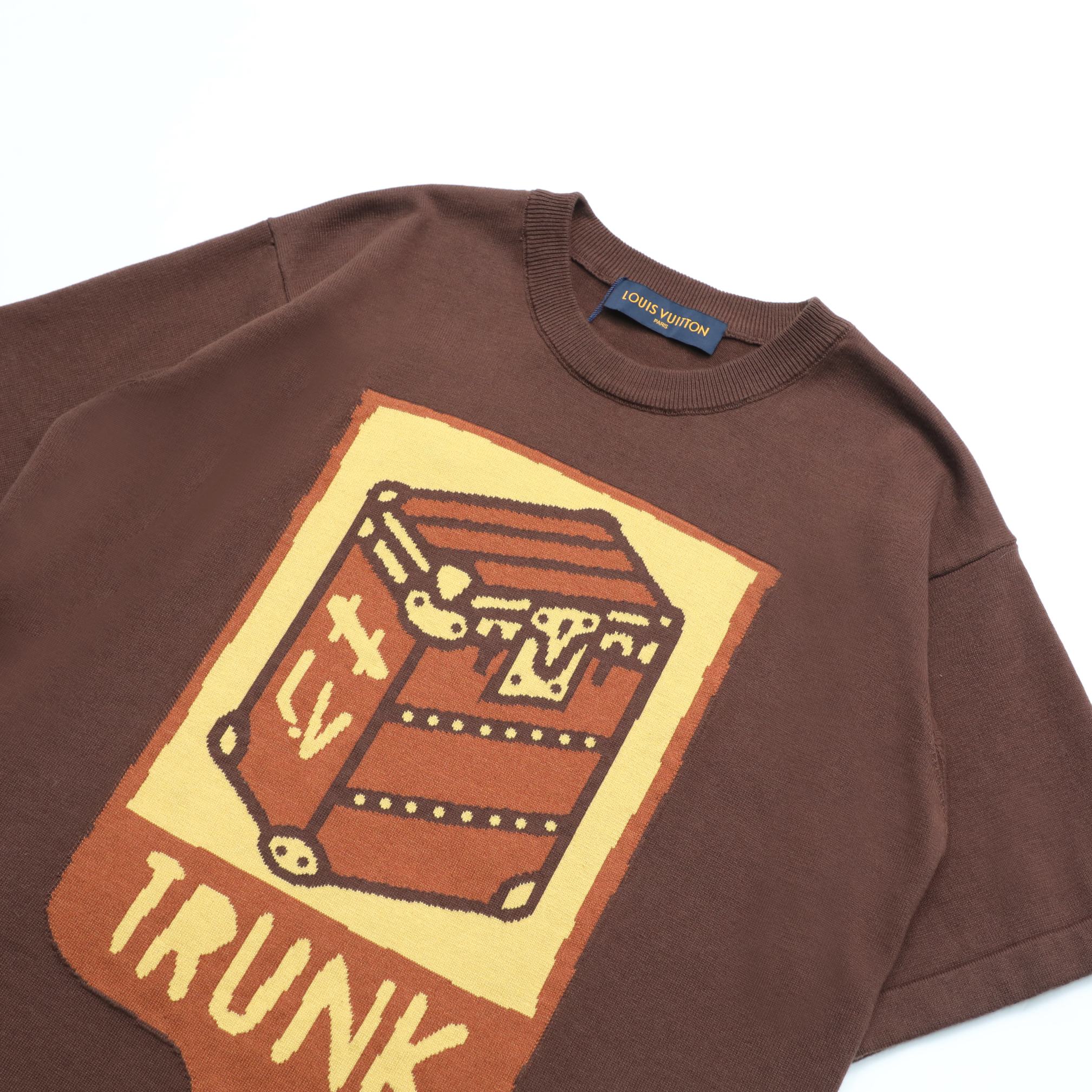 Floral knitted patch T-shirt