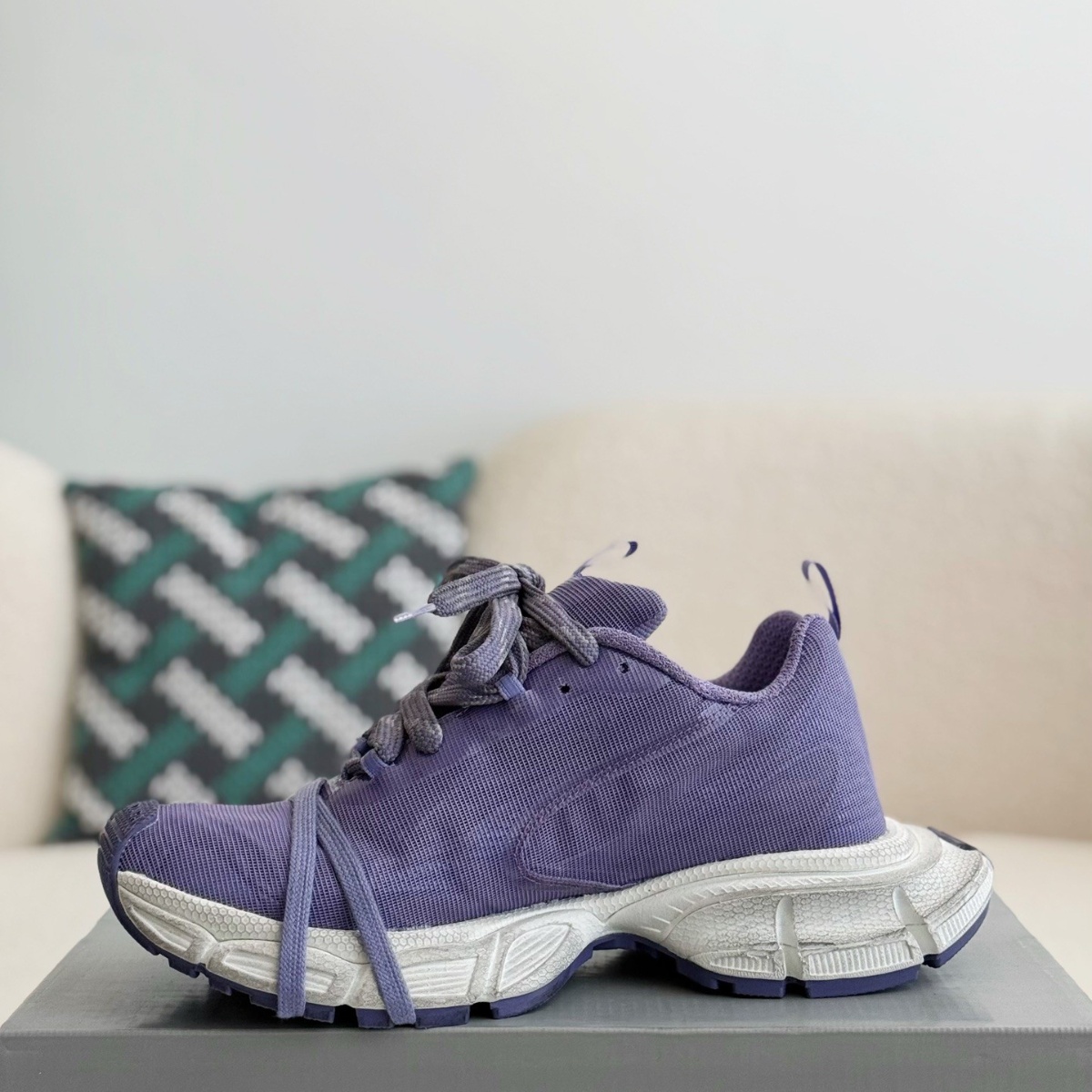 Balenciaga Net Sneaker In Light Purple