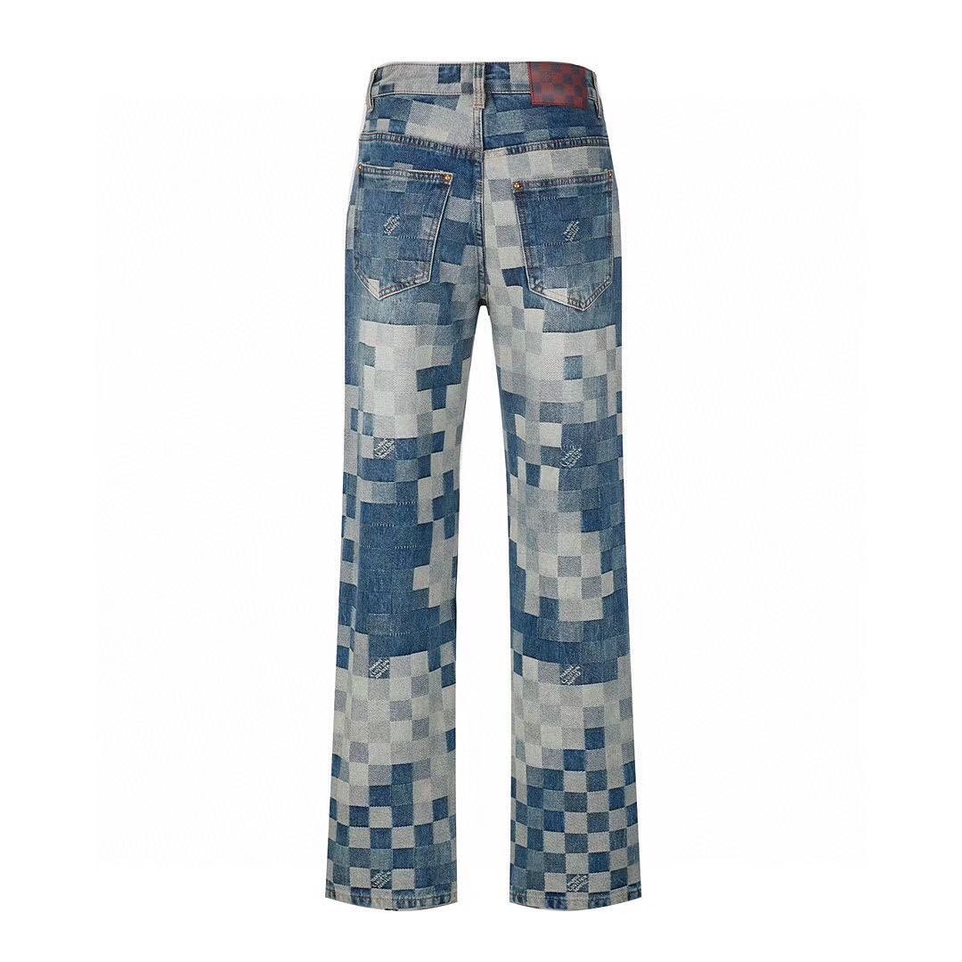 Damier Denim Skate Pants
