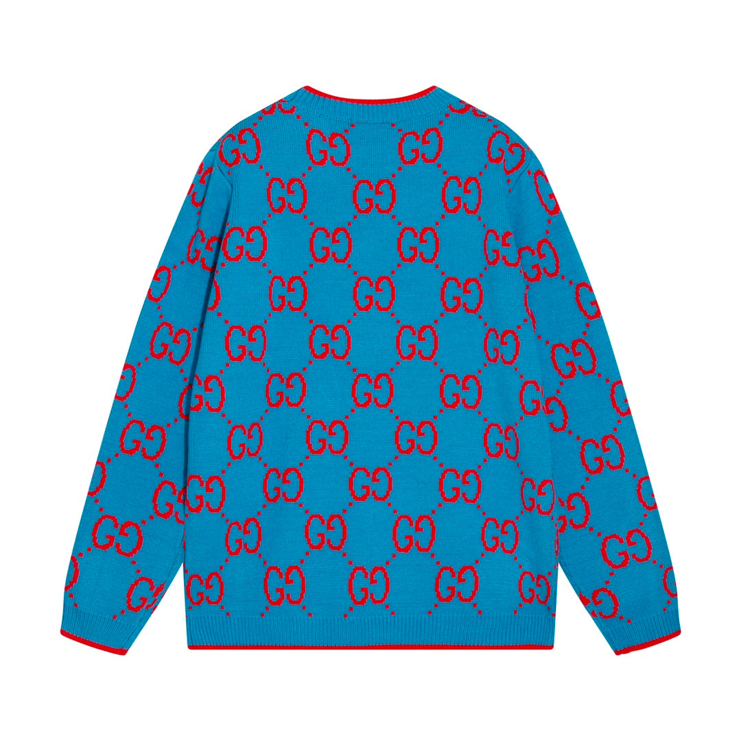 New Alphabet Jacquard Crew-Neck Sweater