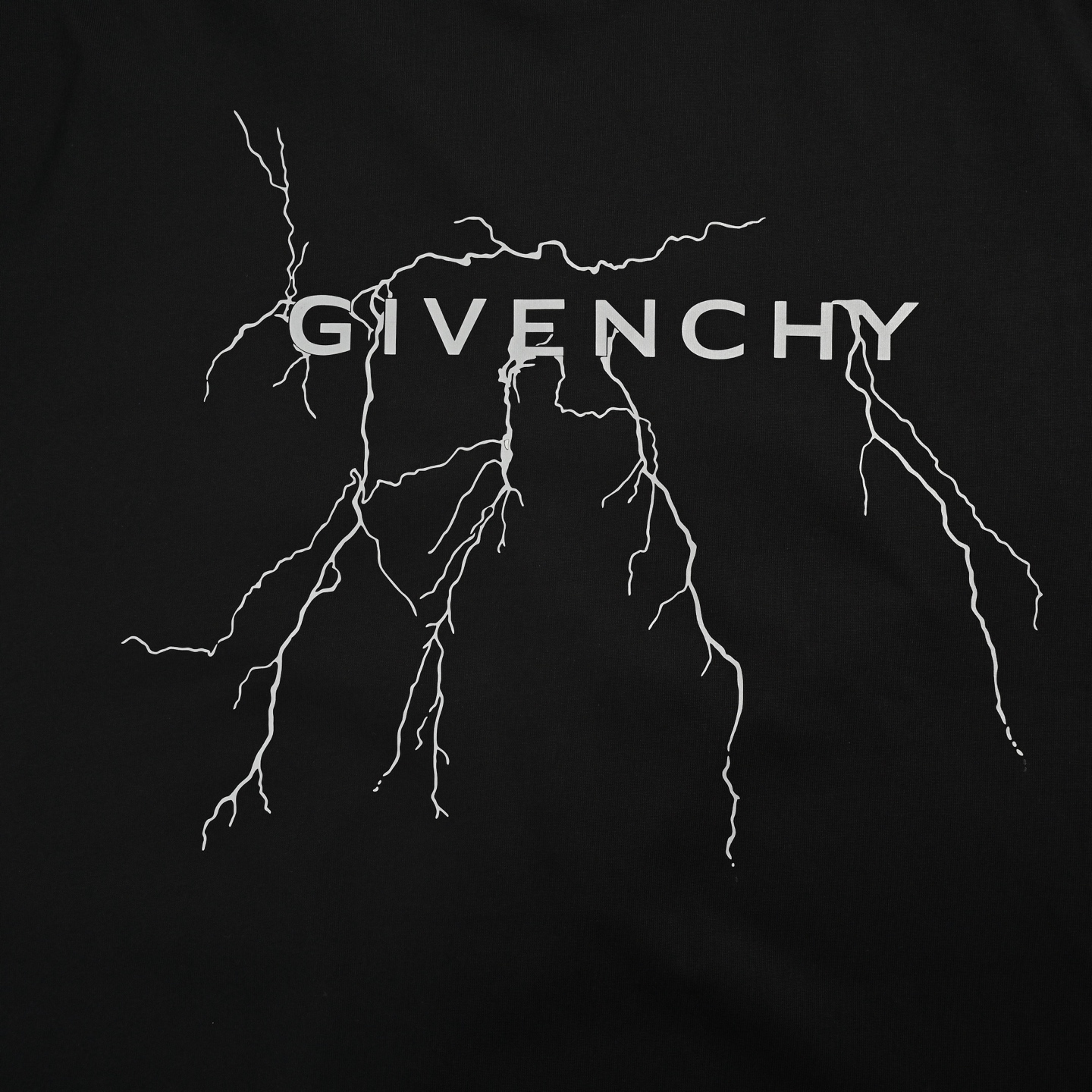 Reflective lightning print T-shirt