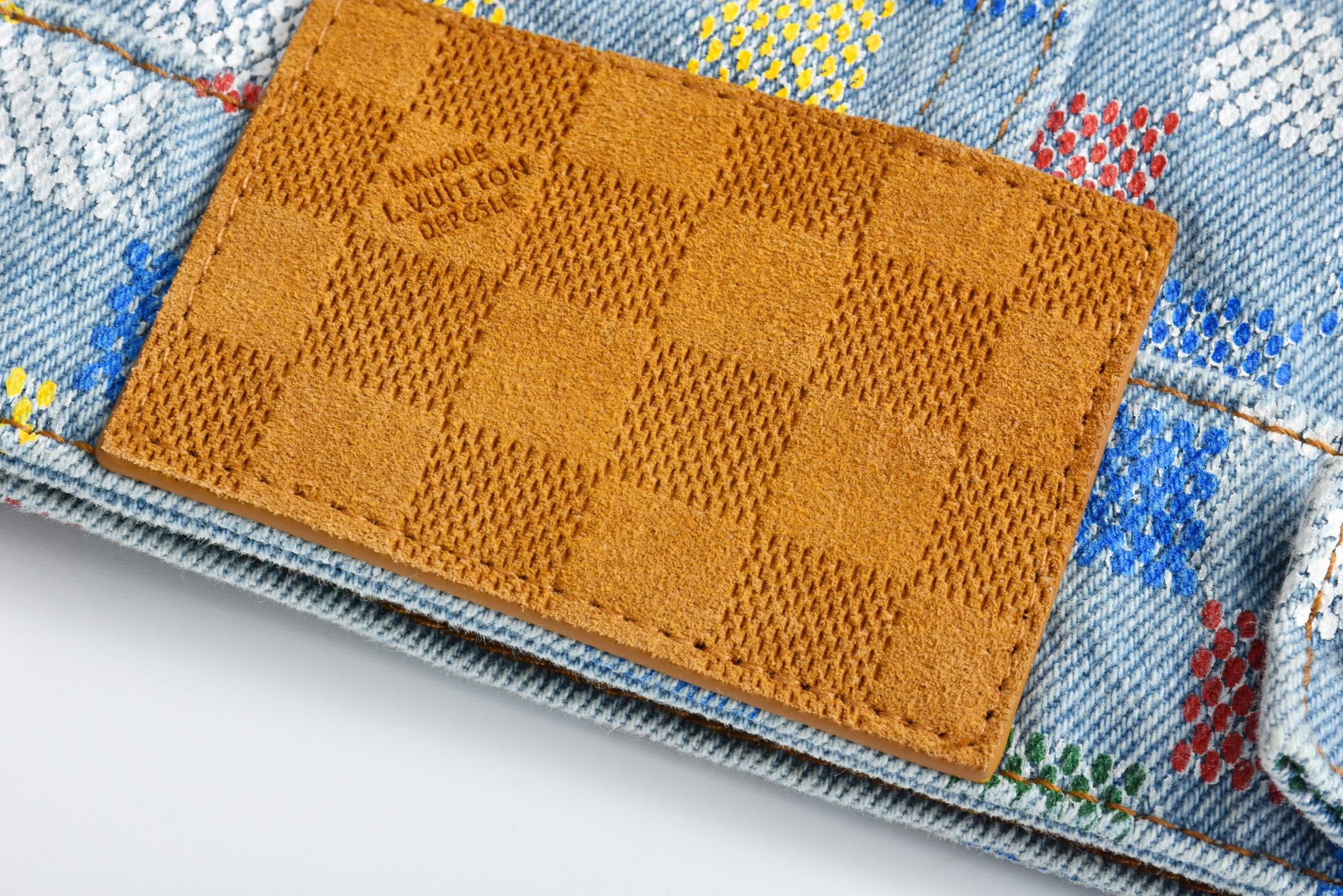 25ss checkered denim jacket