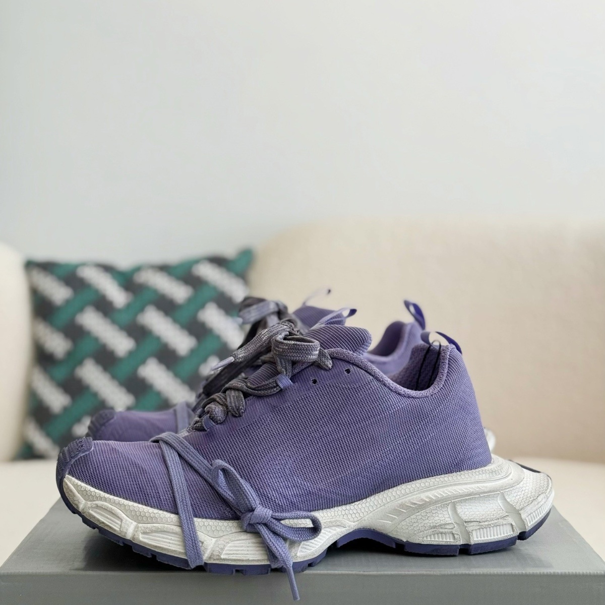 Balenciaga Net Sneaker In Light Purple