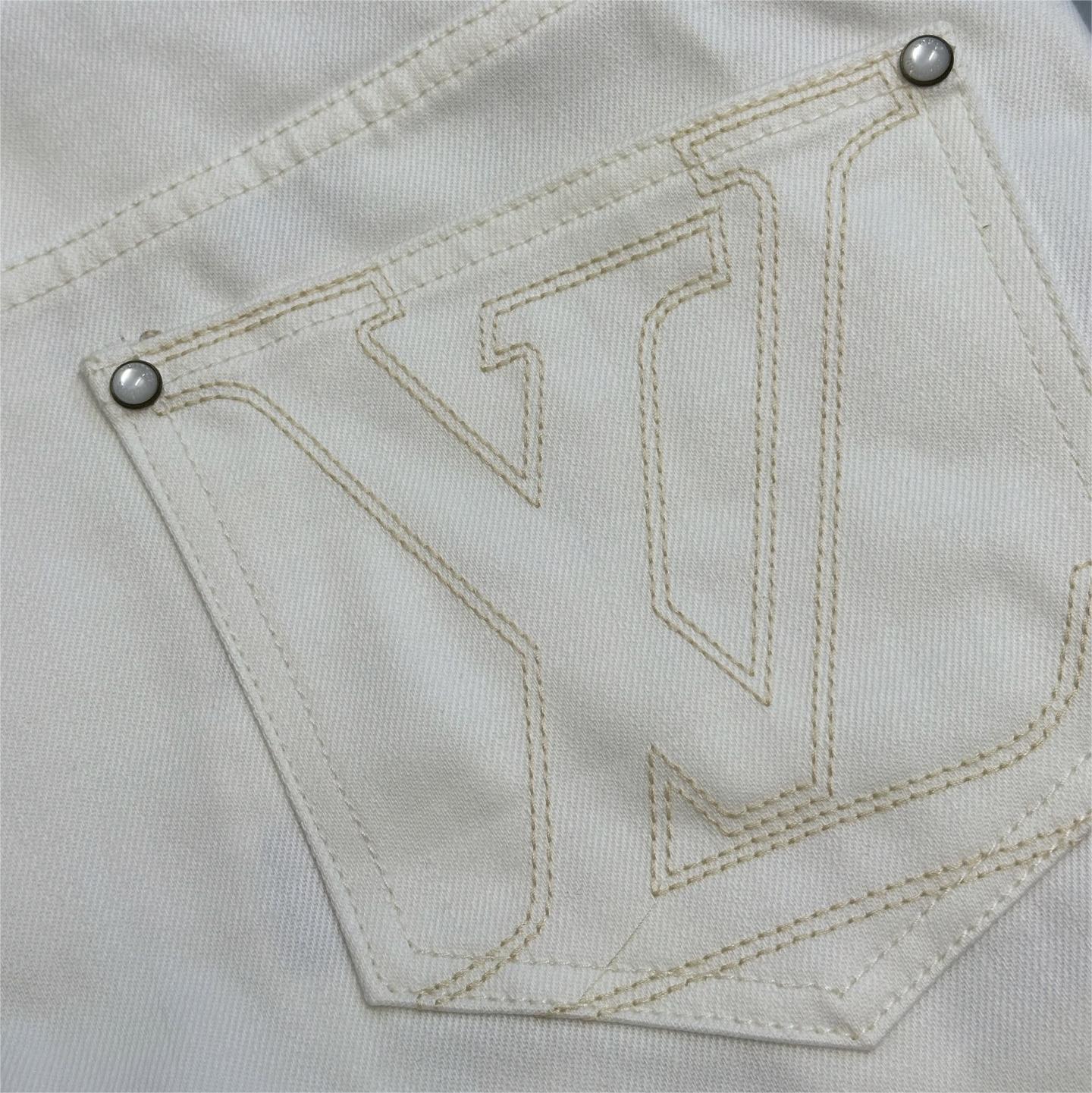 Embroidered Skateboard Denim Shorts