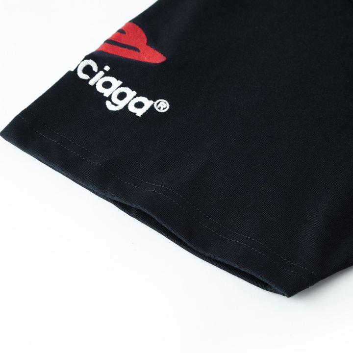 Embroidered lettering washed short-sleeved T-shirt