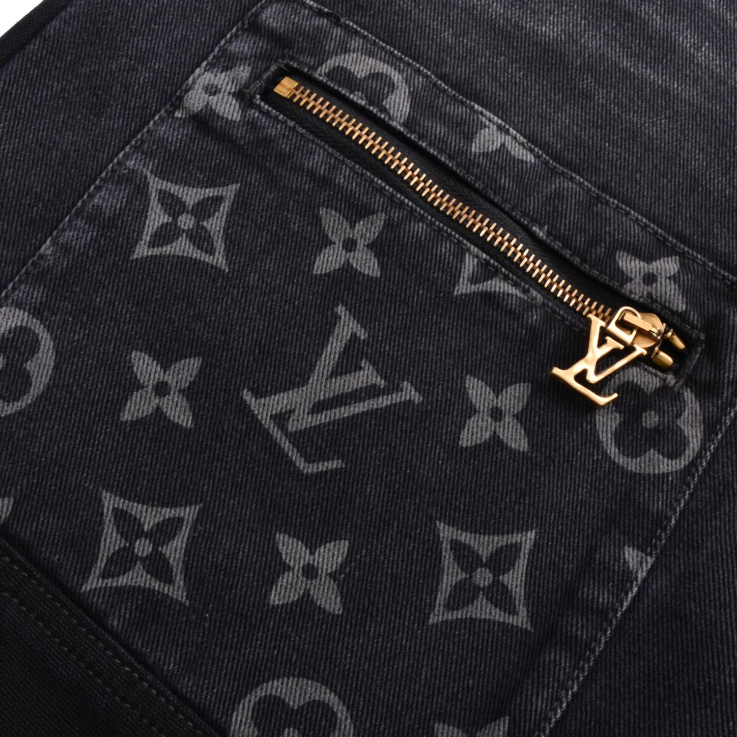 Printed pocket panel jeans