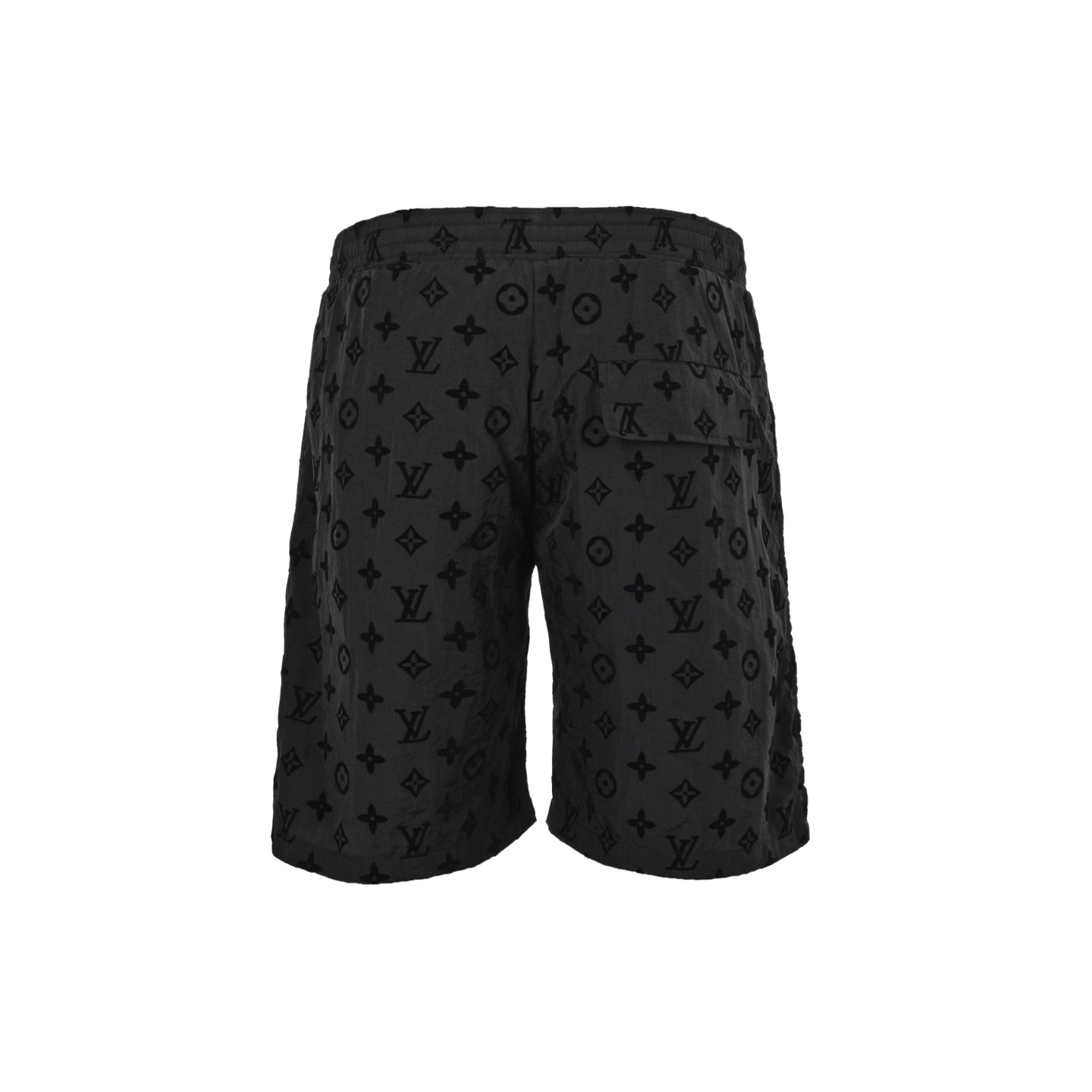 All over printed flocked beach shorts