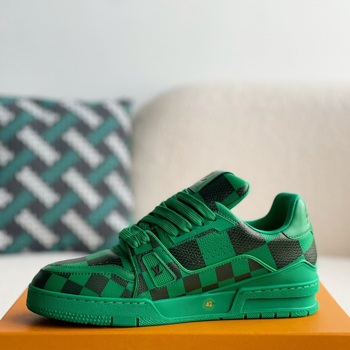 Trainer Sneaker Damier Pop Green
