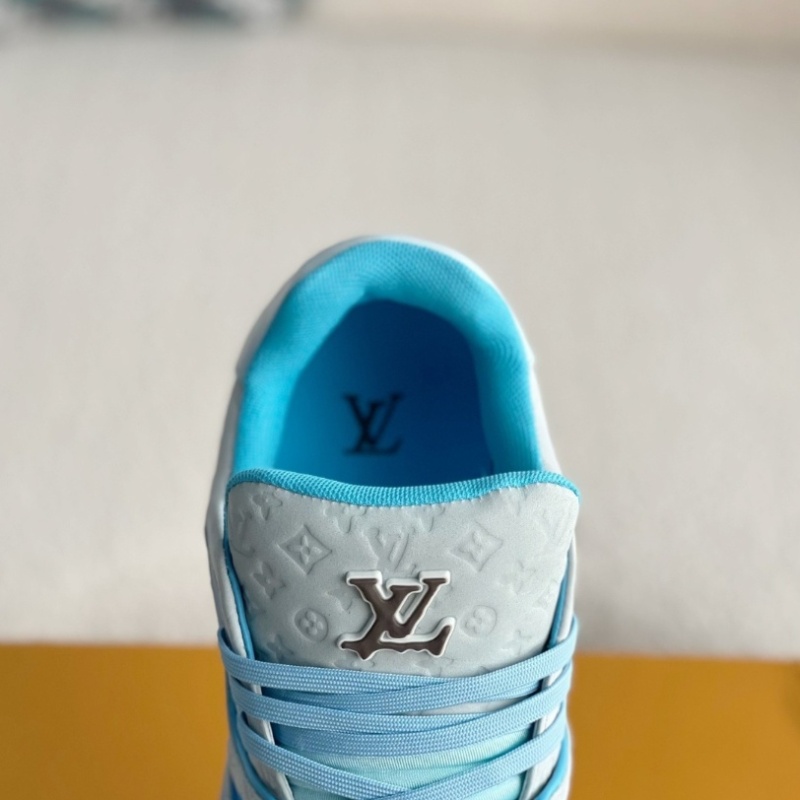Blue embroidered sneakers
