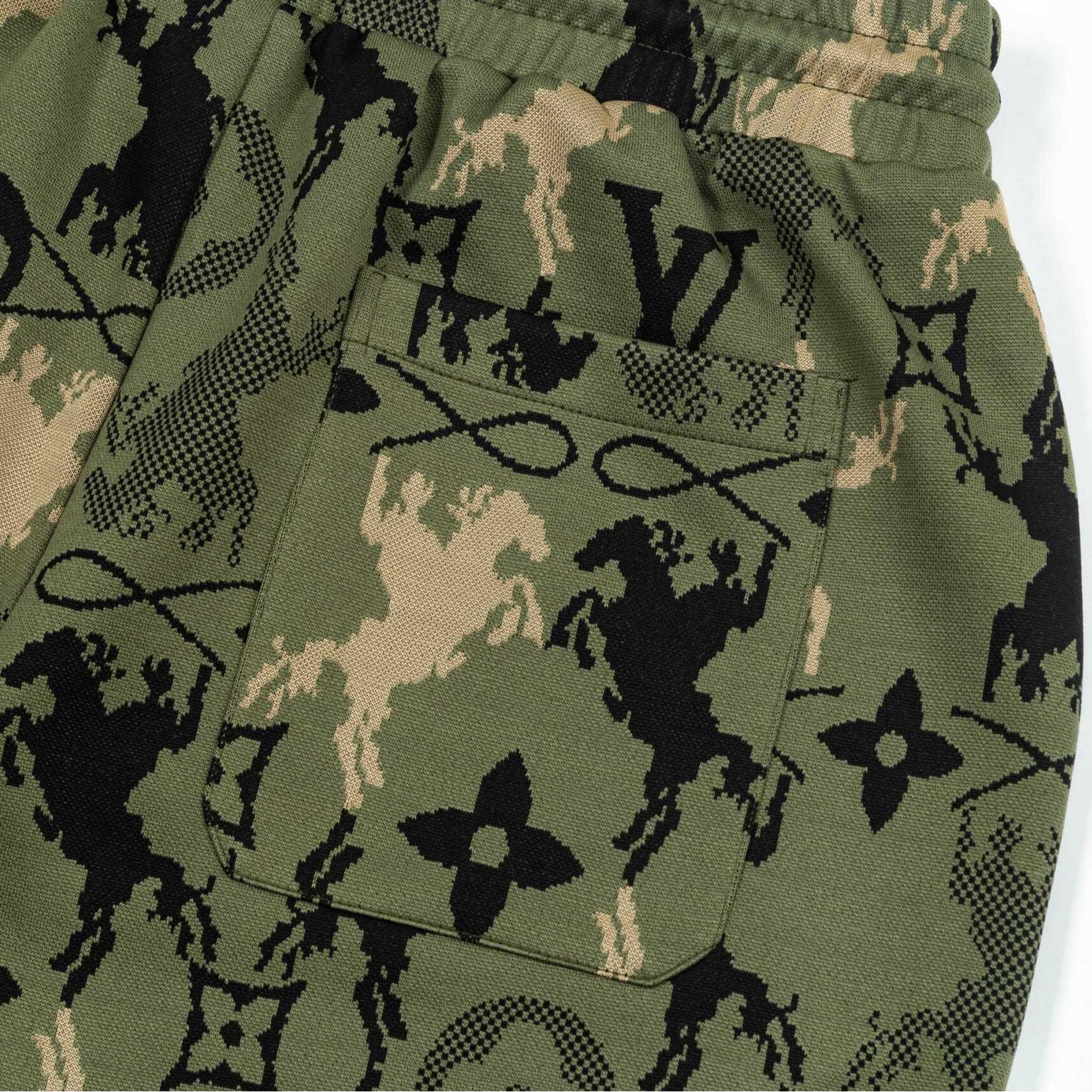 New Jacquard Green Knitted Shorts