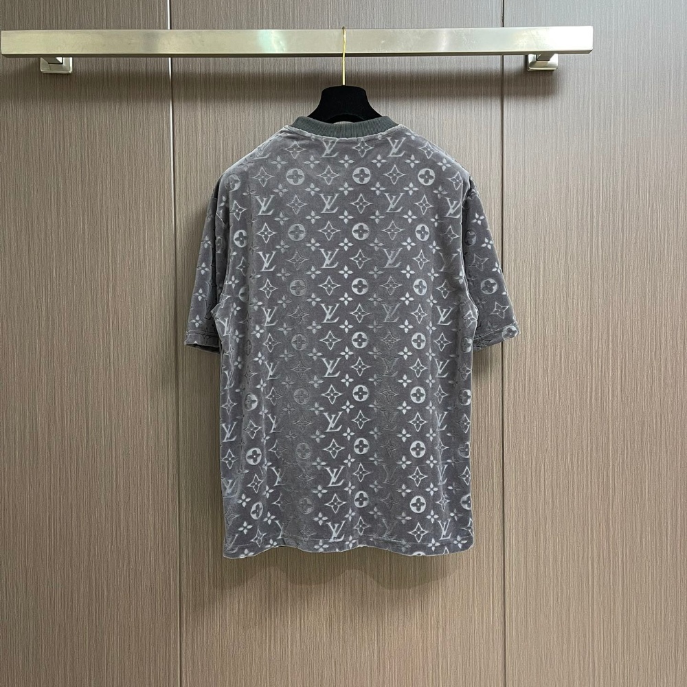 Towel flocking monogram jacquard short-sleeved T-shirt