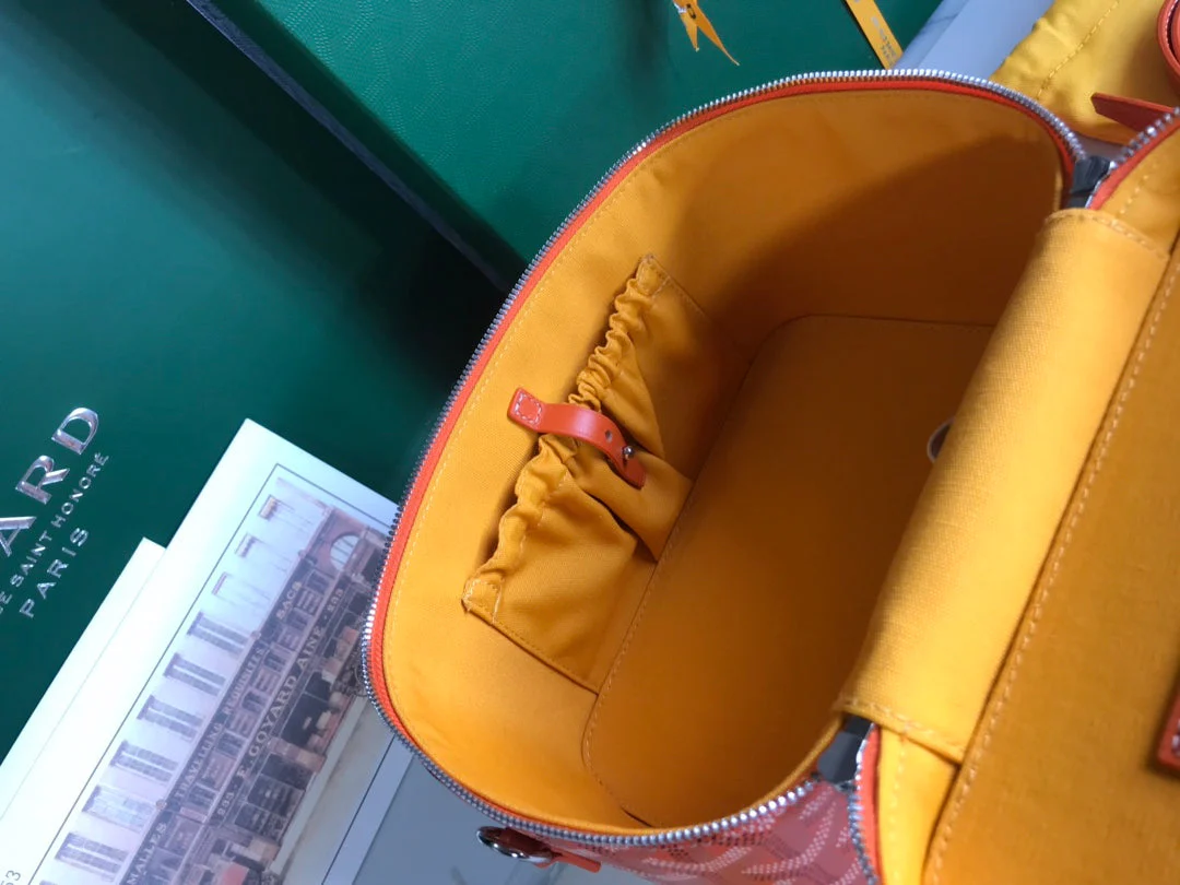 Orange Canvas Cosmetic Box