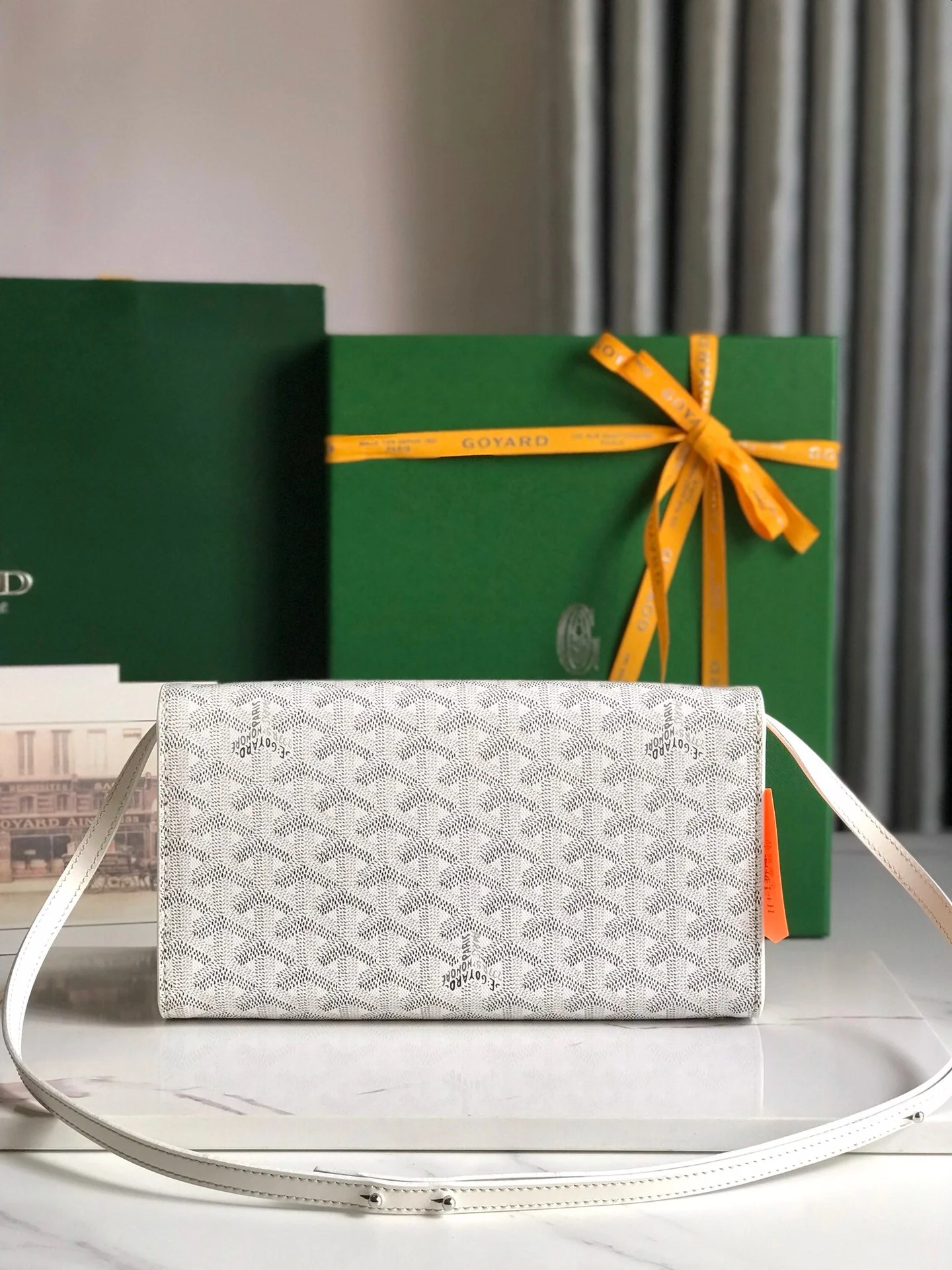 White Canvas Small Clutch