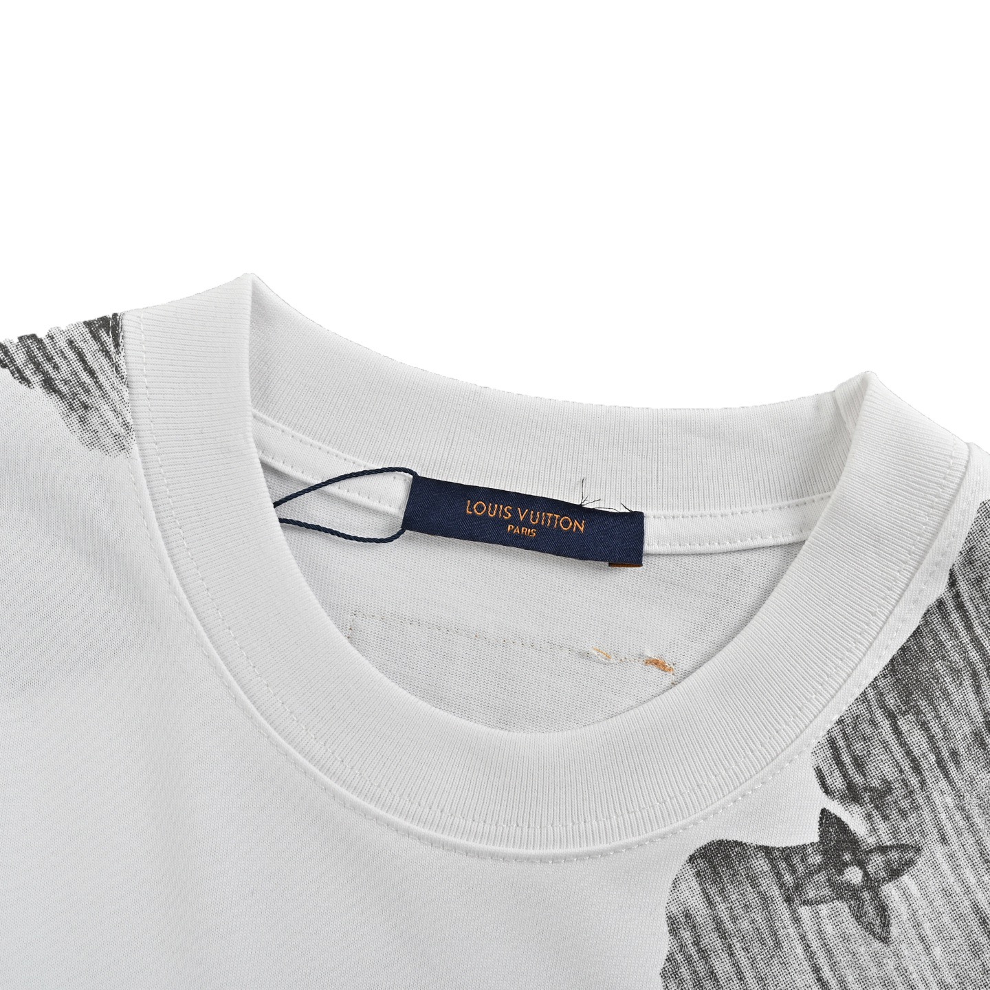 Ink embroidered lettering T-shirt