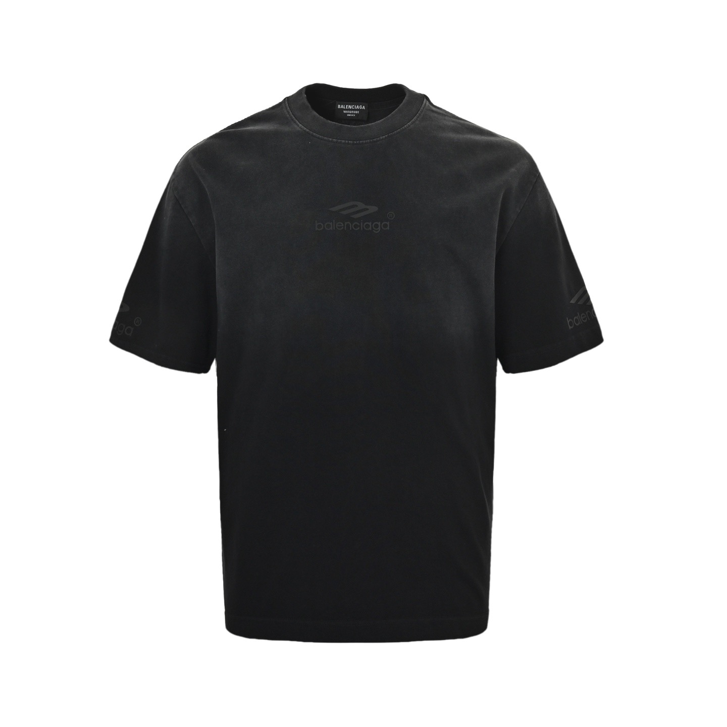 Printed washed short sleeves