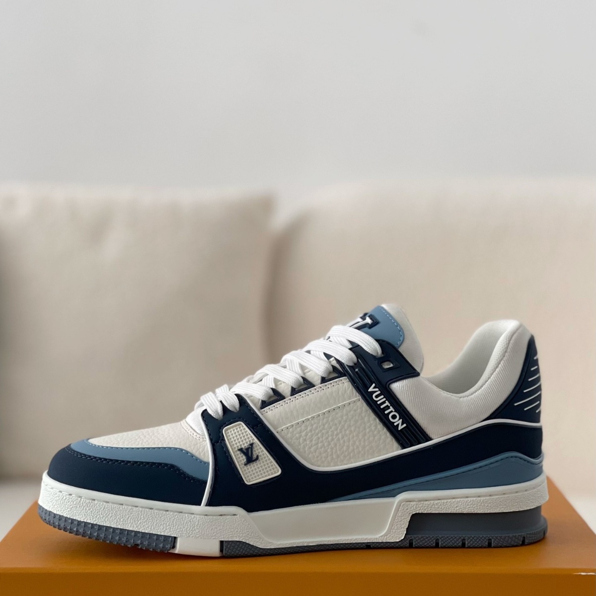 Men's Trainers Blue Beige