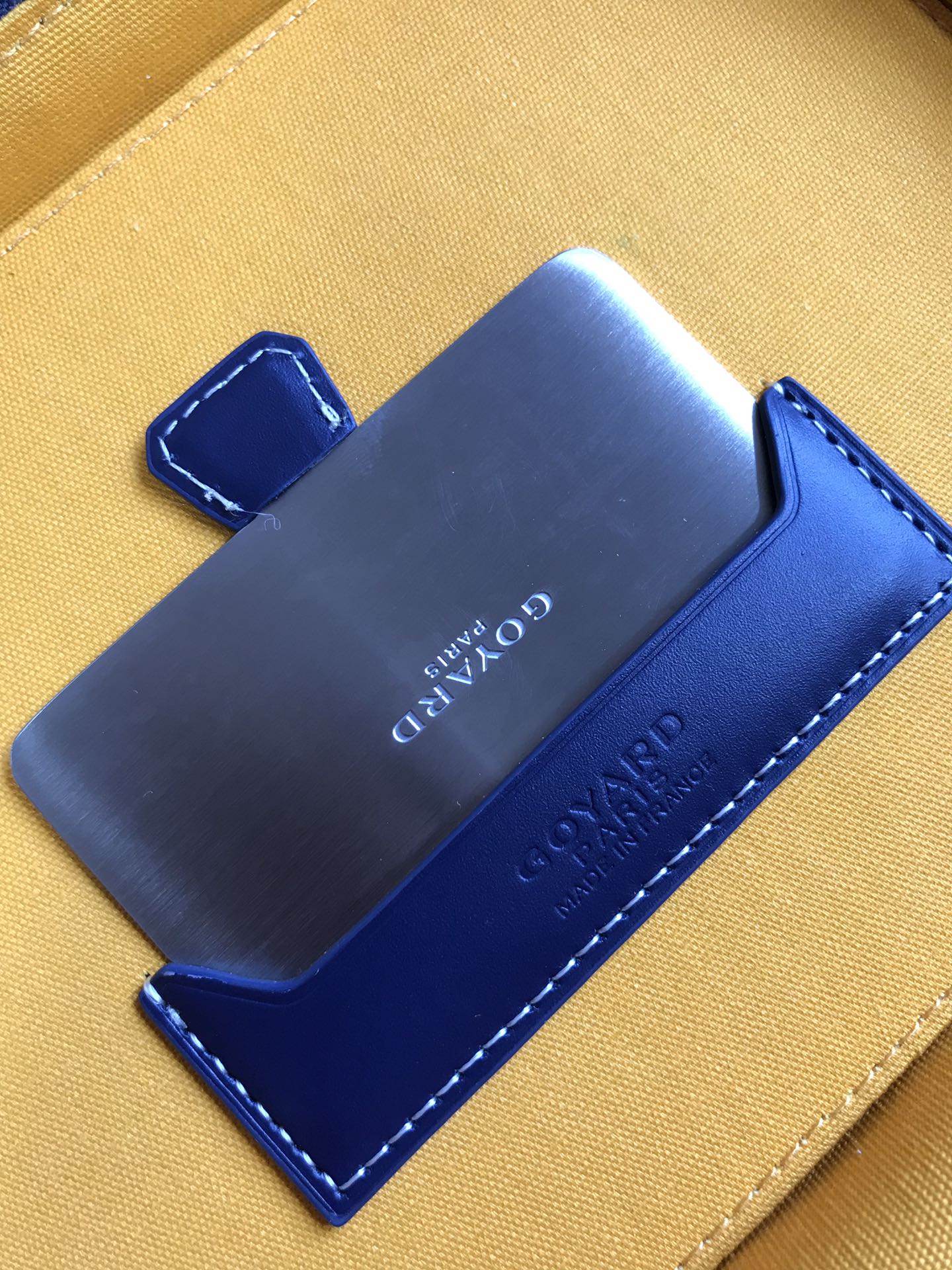 Navy Blue Canvas Cosmetic Box