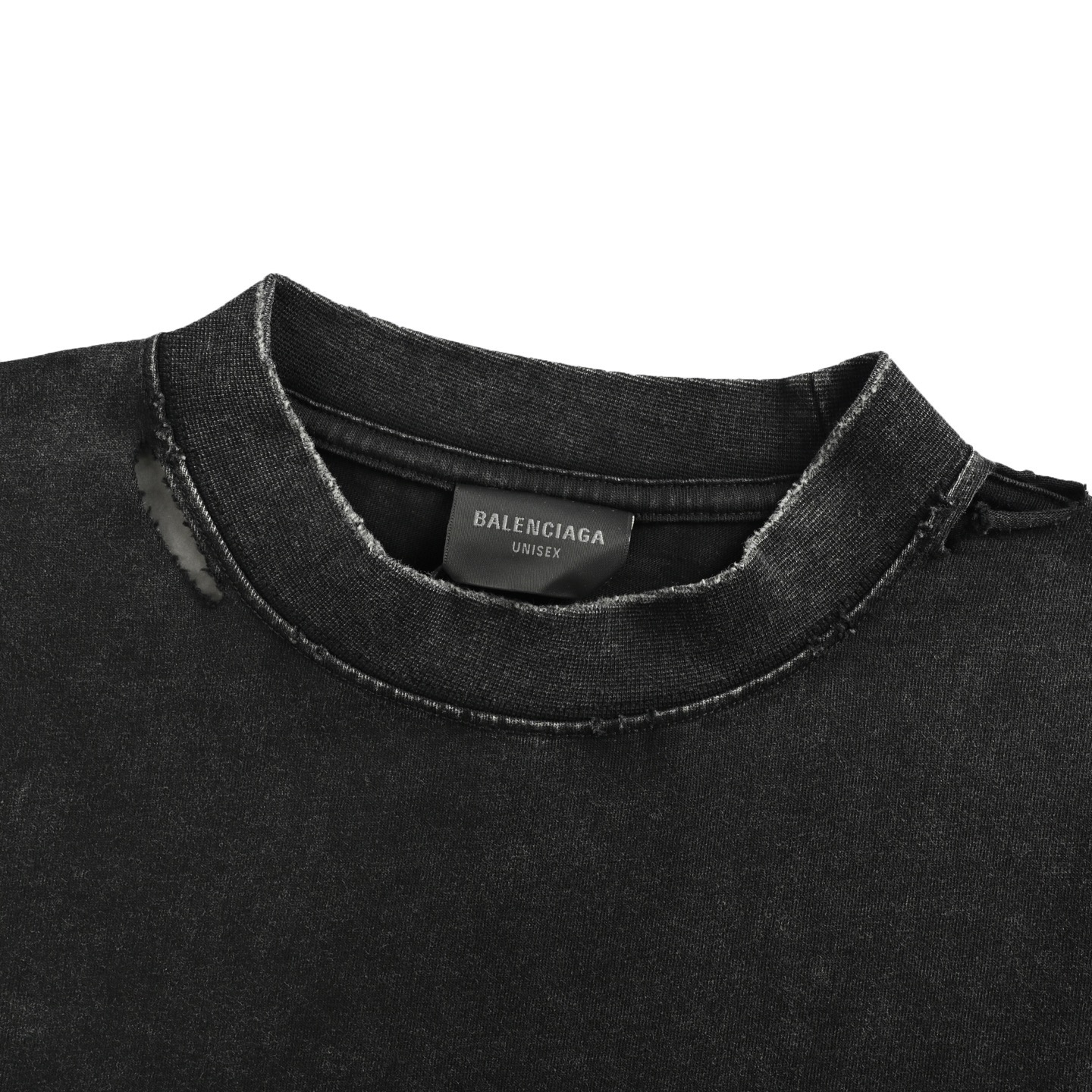 Heart Letters Hole Washed Short Sleeve T-shirt