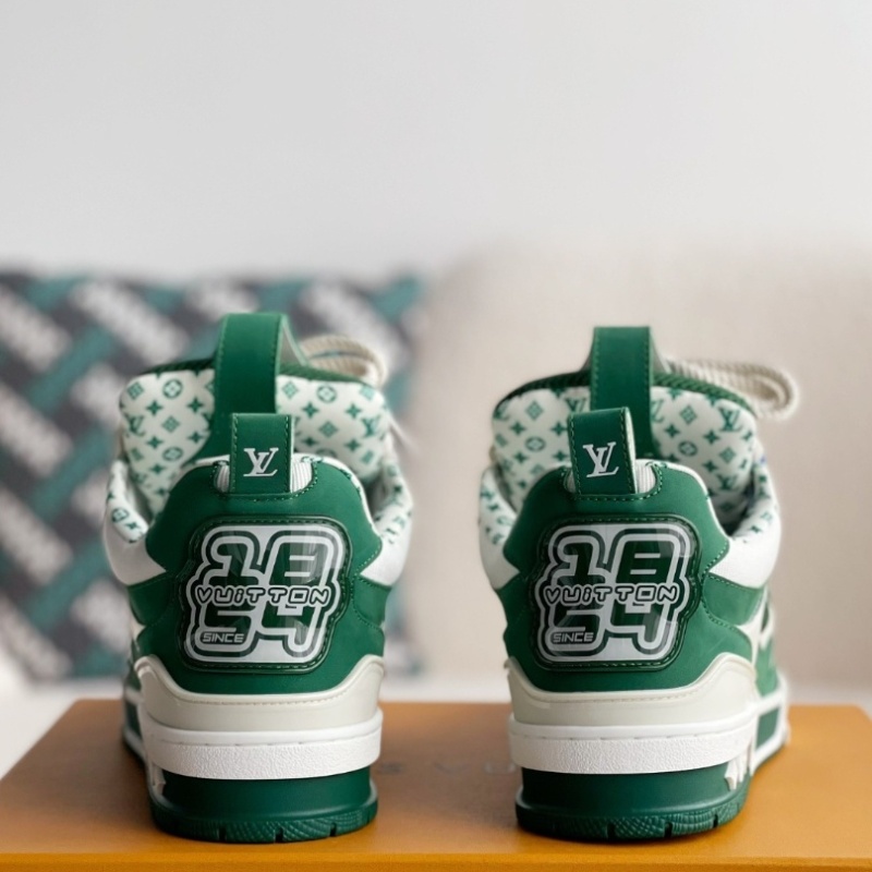 Skate Sneaker Green White Men's