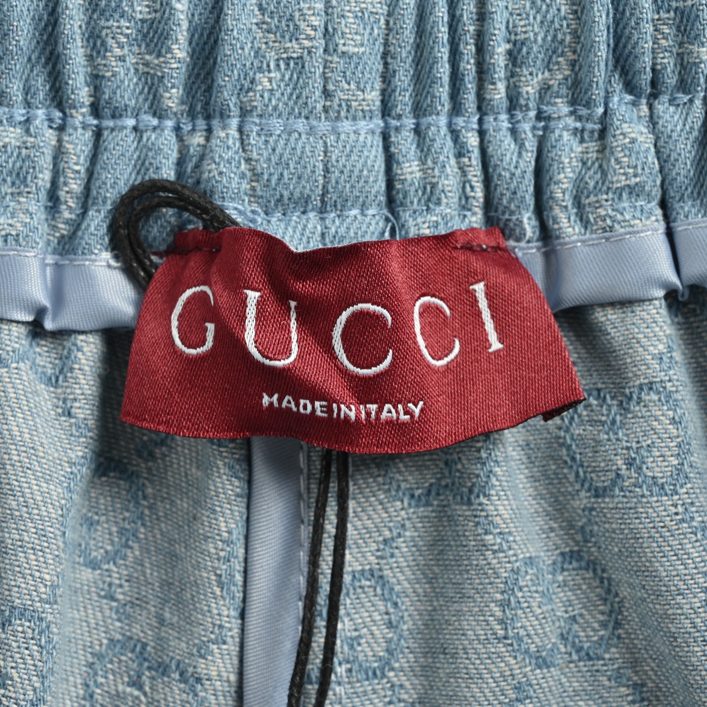 Printed monogram ribbon shorts