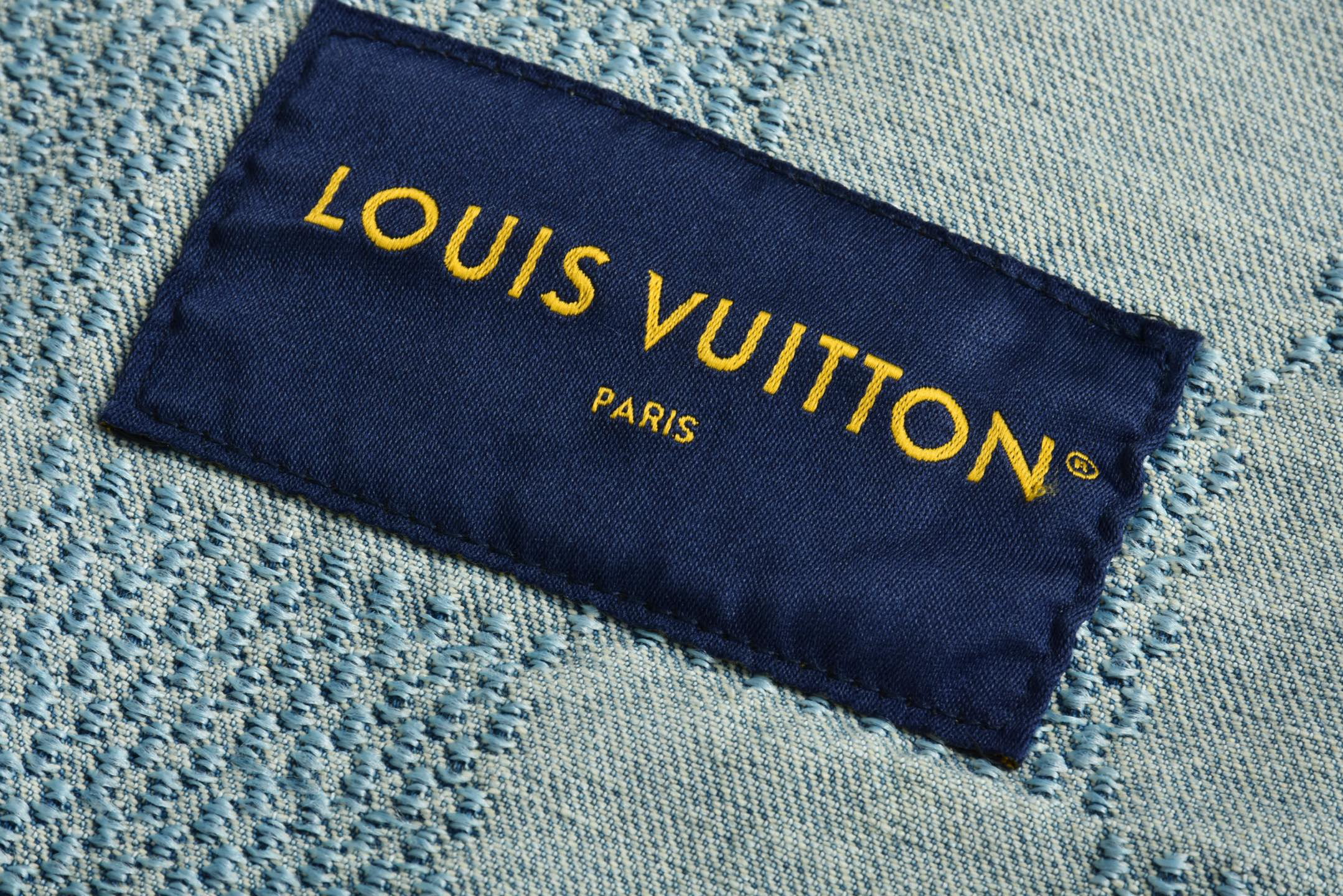 1V25ss checkerboard denim jacket