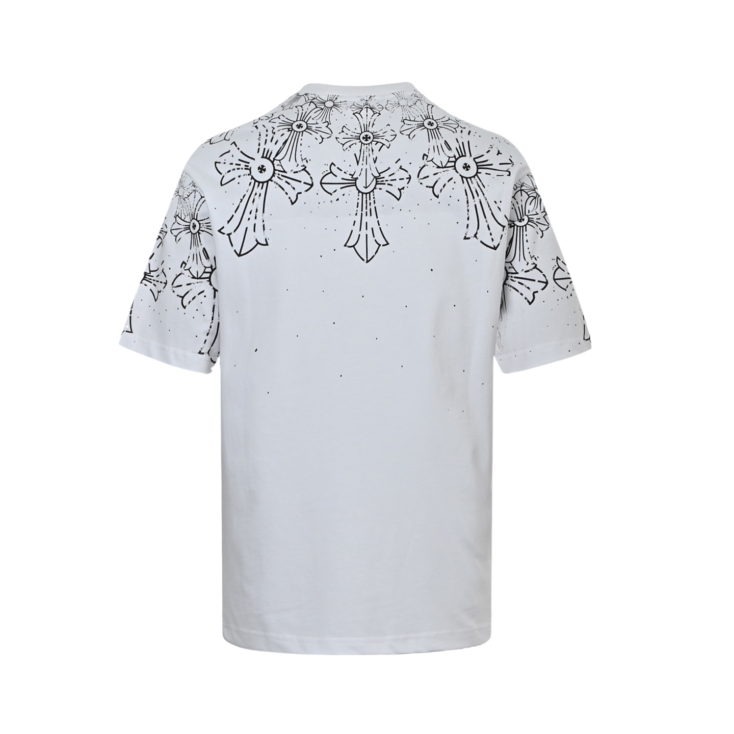Gradient mottled cross T-shirt