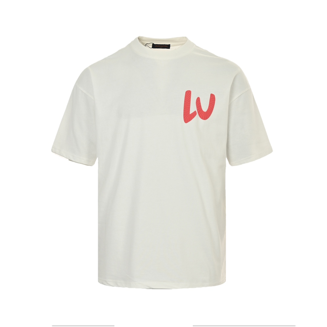 Rainbow logo 3D foam print short-sleeved T-shirt