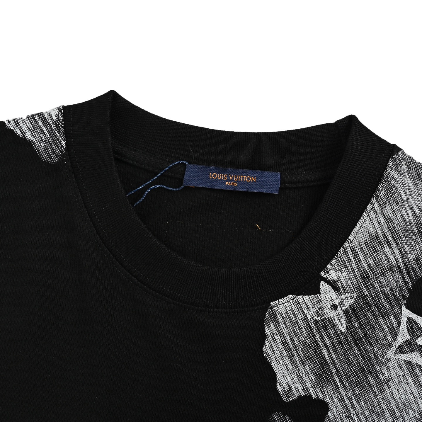 Ink embroidered lettering T-shirt