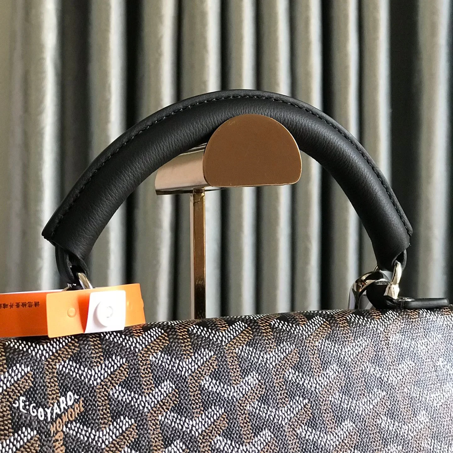 Brown foldable backpack