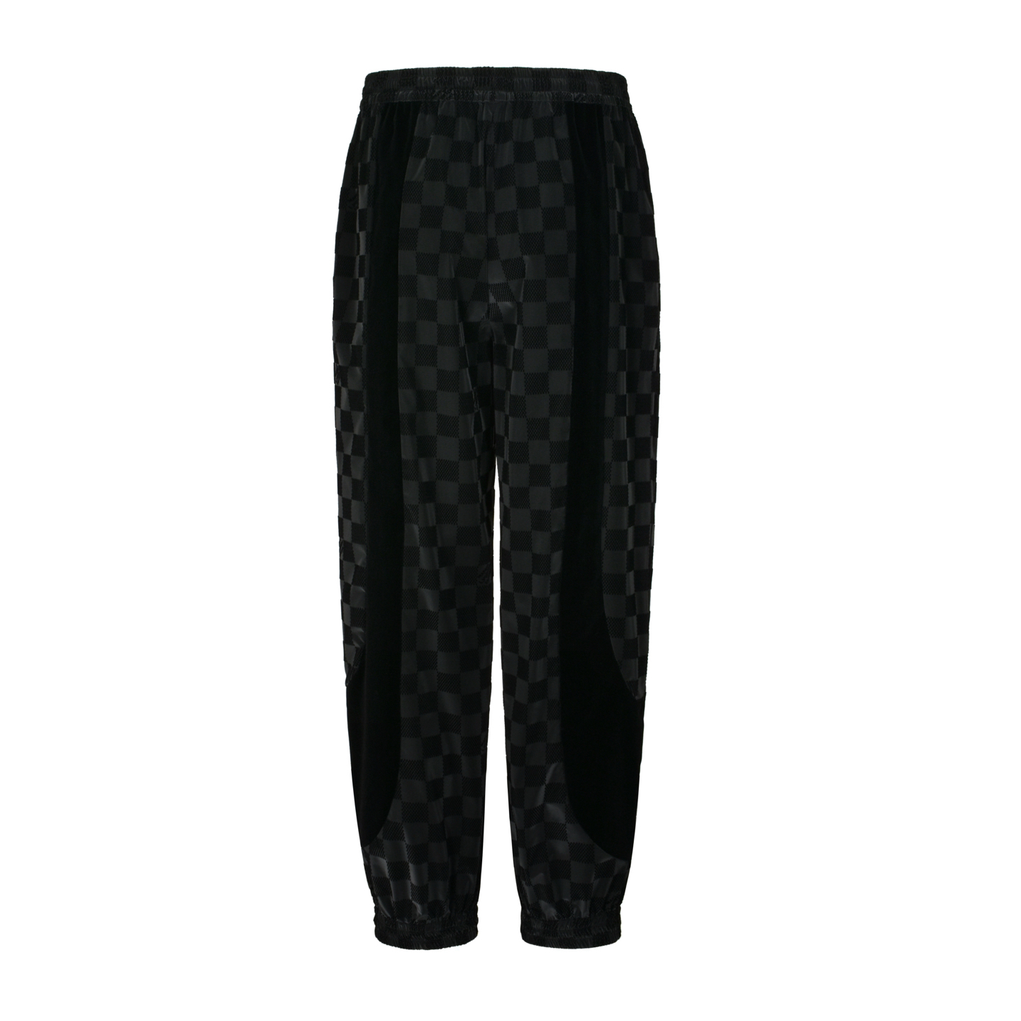 Checkerboard letter flocked pants