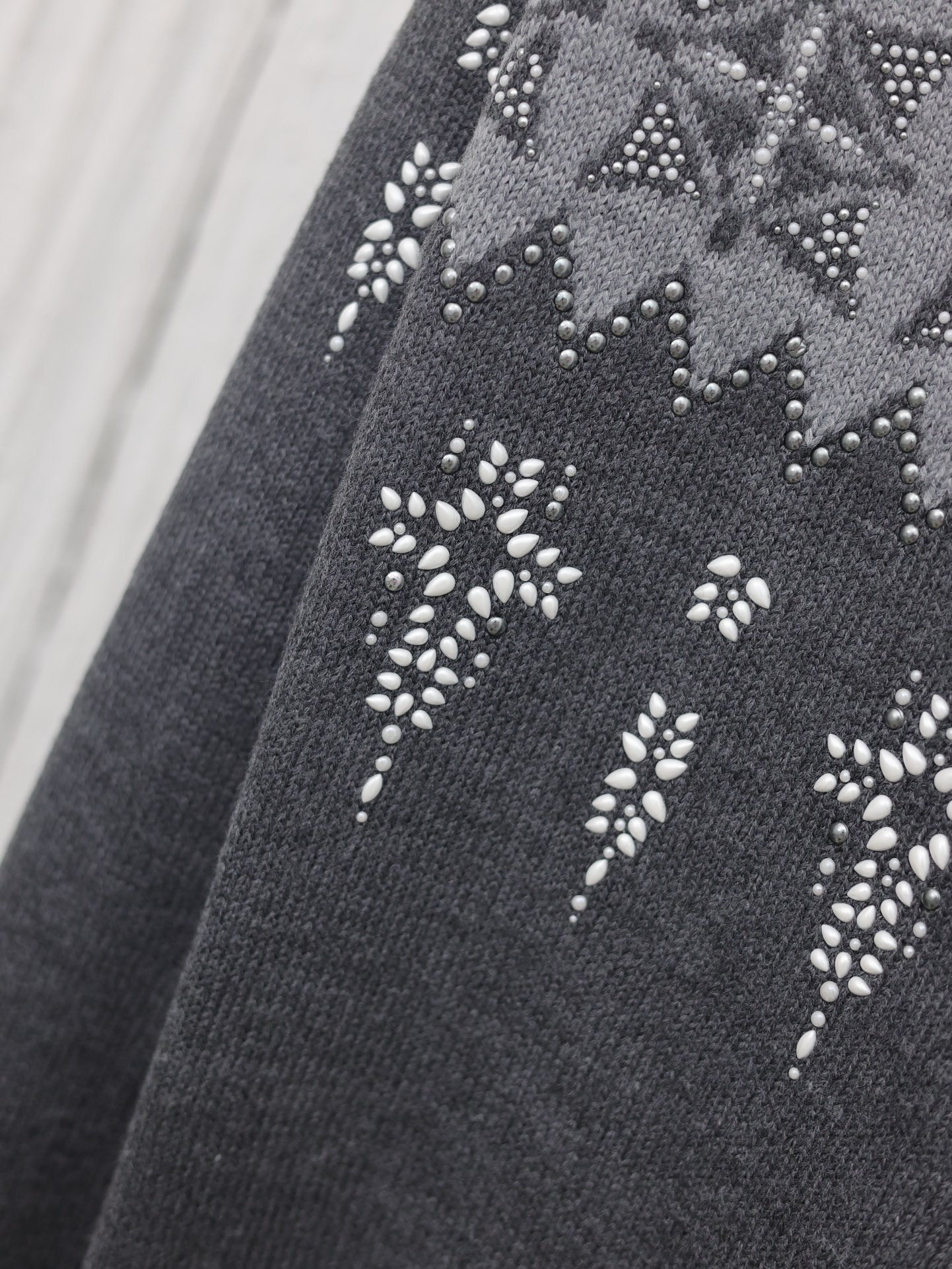 Beaded Cotton Sweater