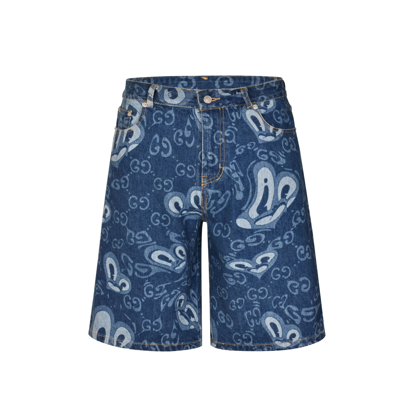 Liquid Heart Denim Shorts