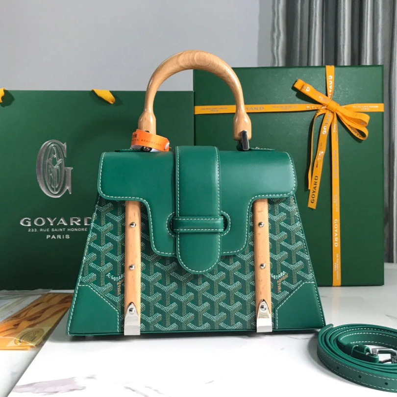 Bag 28 In Green Canvas And Calfskin